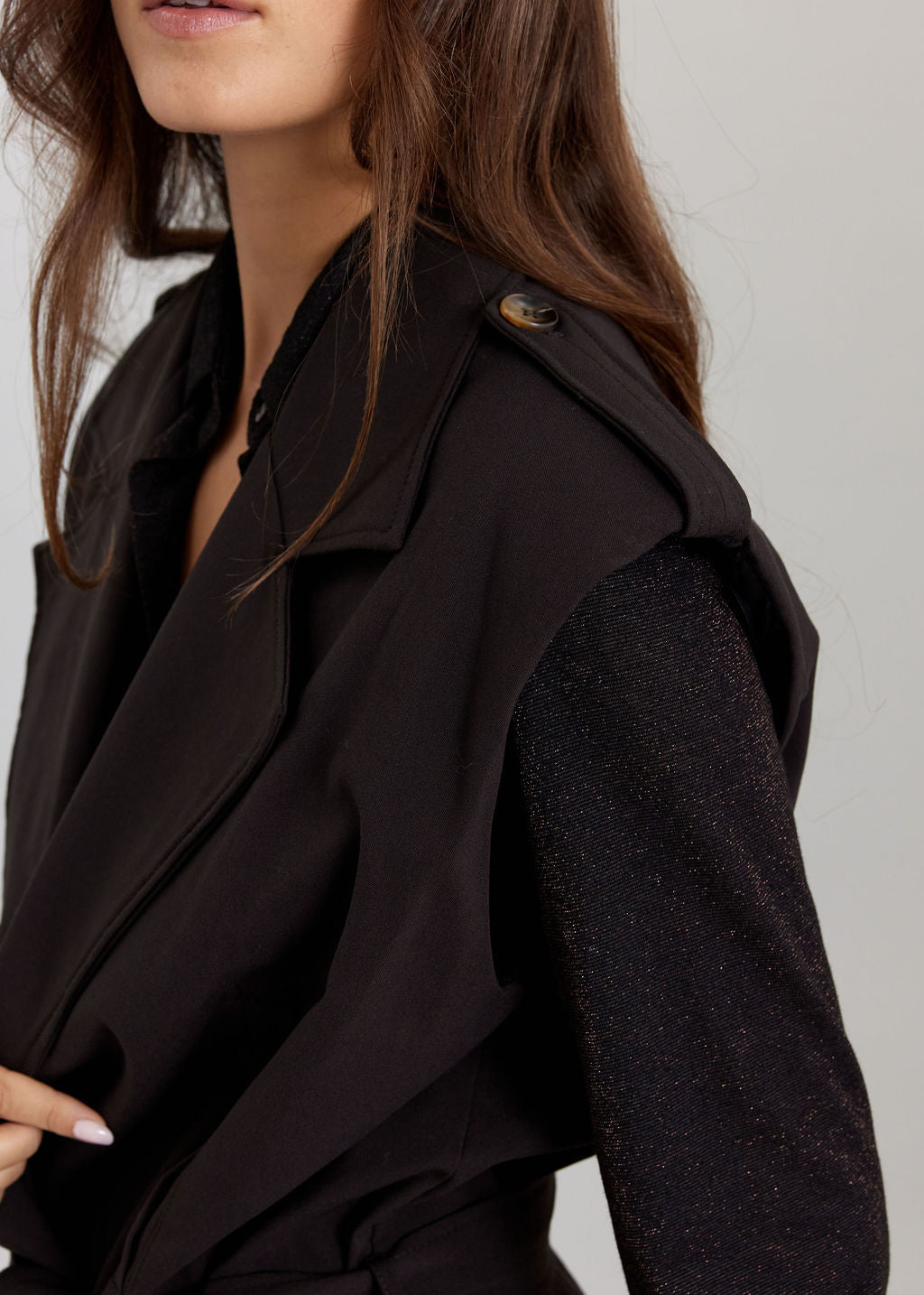 VESTE SANS MANCHES SIMEL CAFE