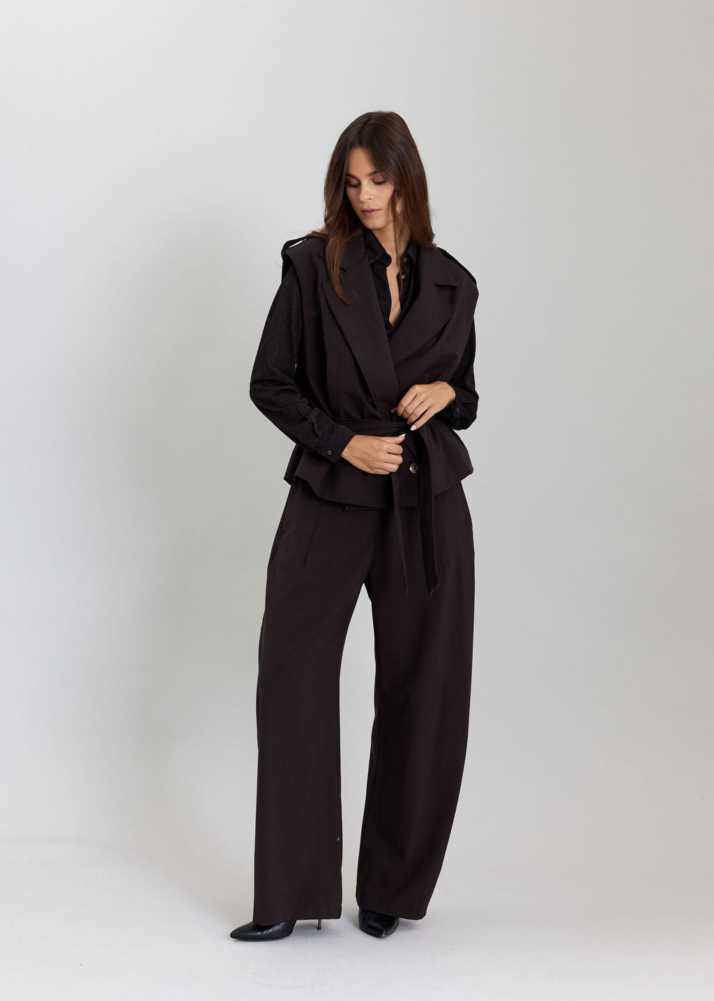 VESTE SANS MANCHES SIMEL CAFE
