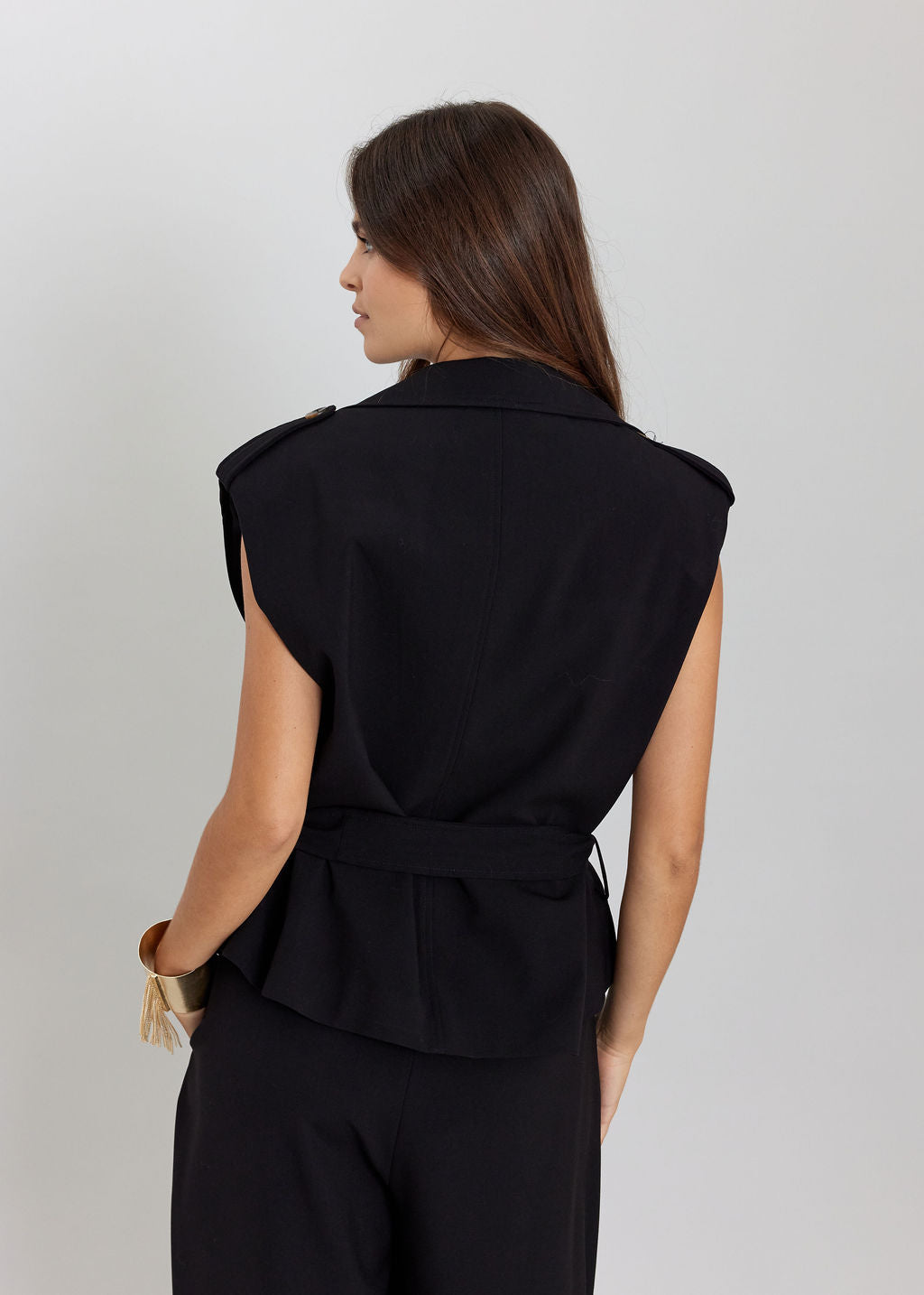 VESTE SANS MANCHES SIMEL NOIR