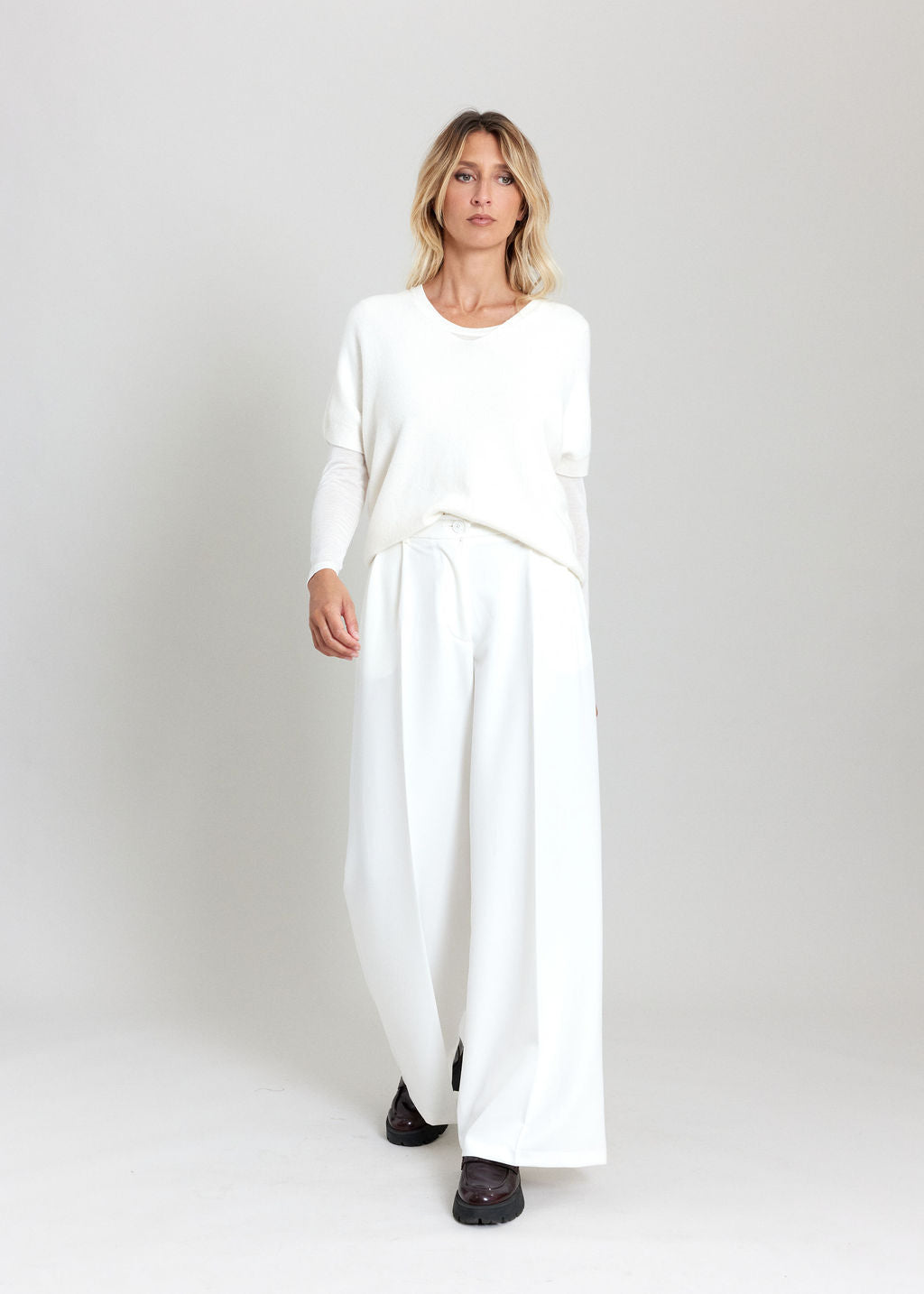 PANTALON 7/8E DROIT TEA ÉCRU