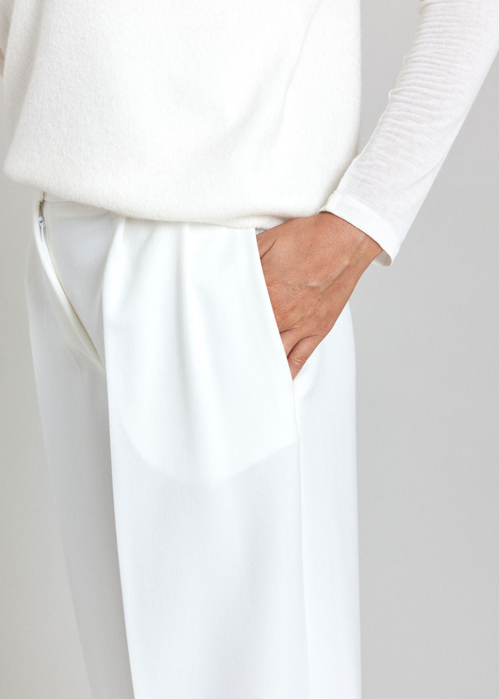 PANTALON 7/8E DROIT TEA ÉCRU