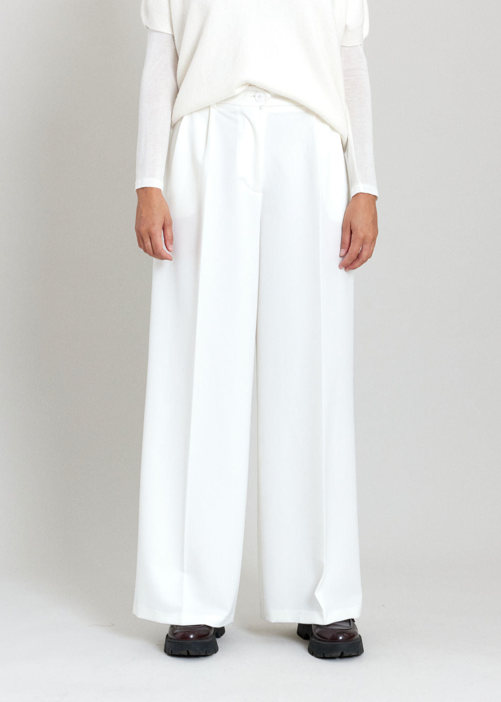 PANTALON 7/8E DROIT TEA ÉCRU