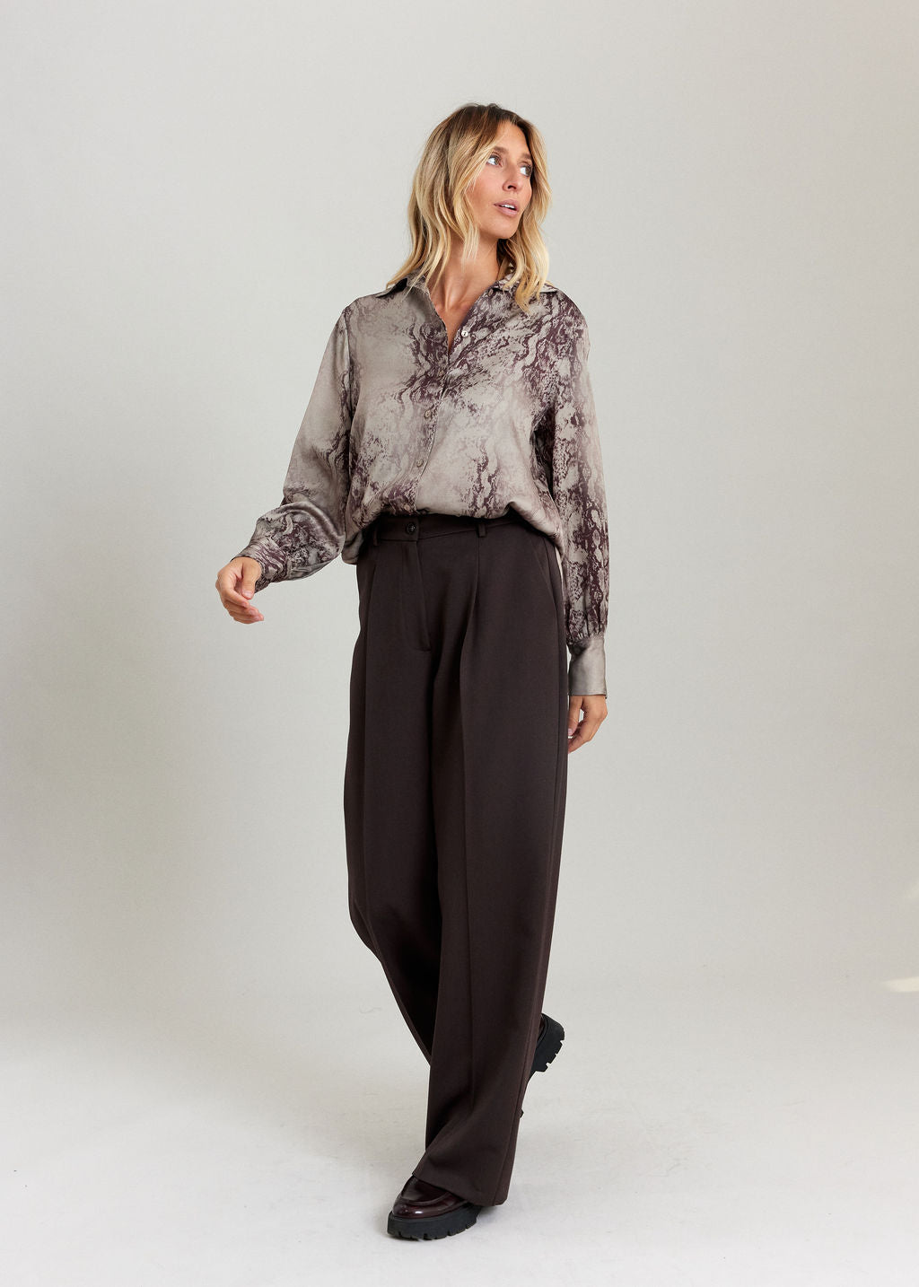 PANTALON 7/8E DROIT TEA ESPRESSO