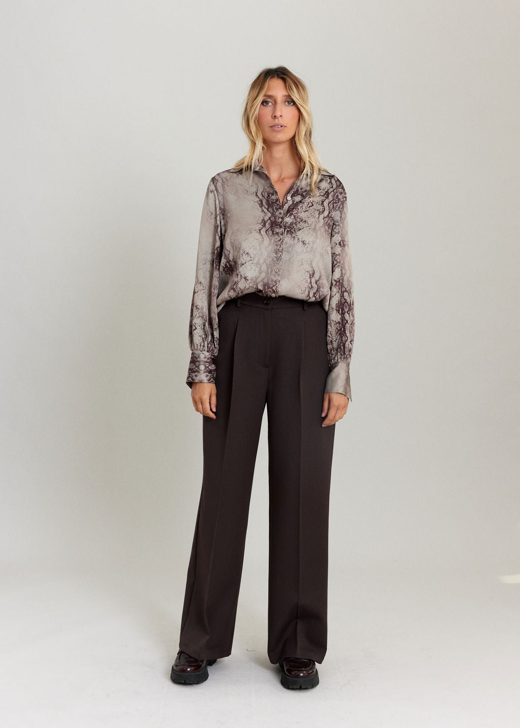 PANTALON 7/8E DROIT TEA ESPRESSO