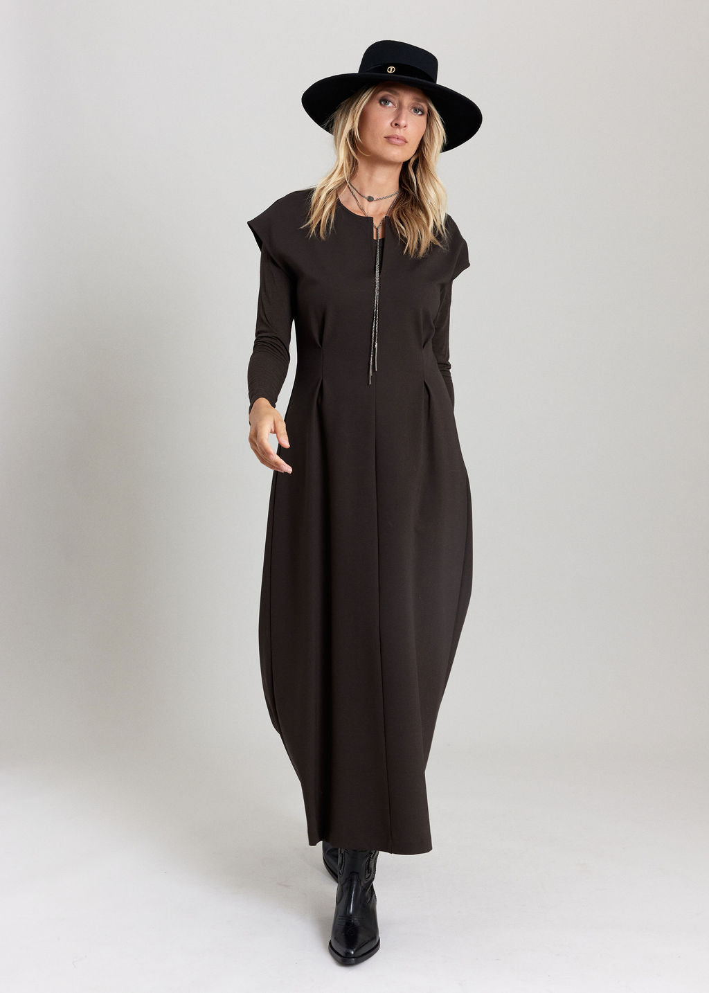 ROBE MIDI EN JERSEY MILANO VOLGA ESPRESSO