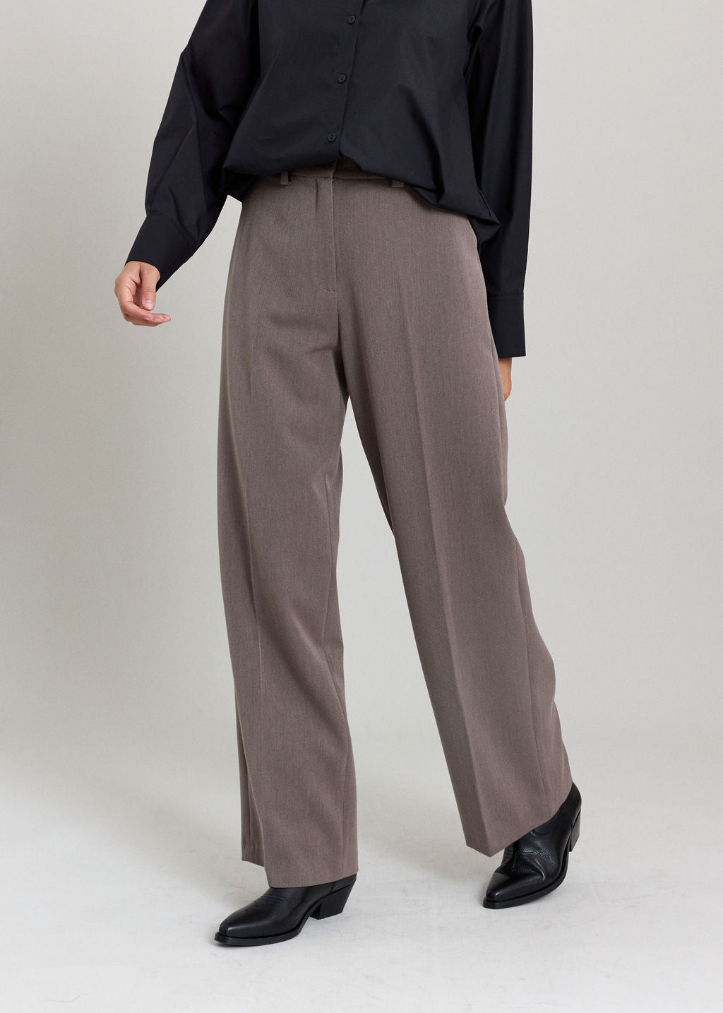 PANTALON DROIT EN SERGÉ TAILORING KEVIN TAUPE