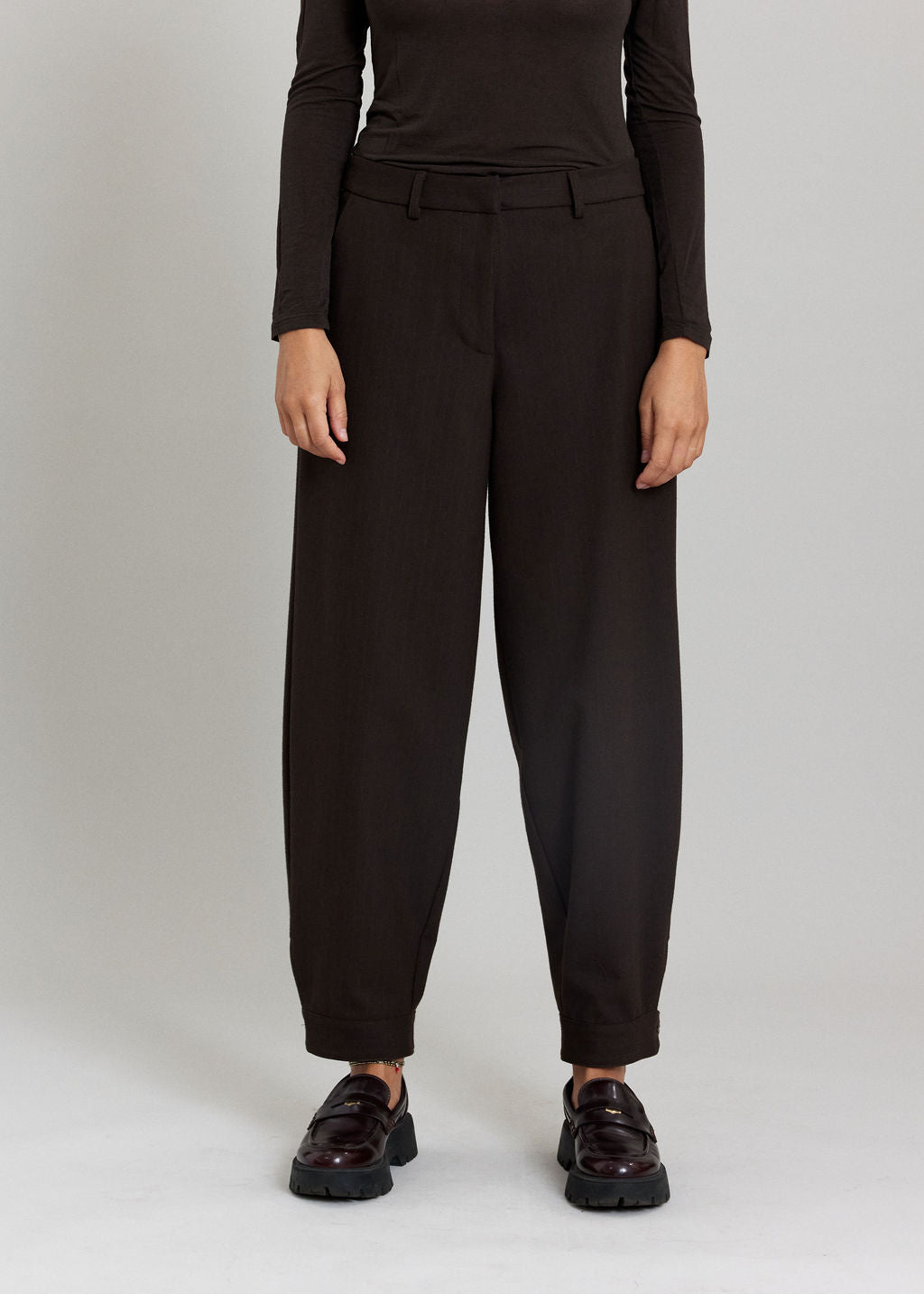 PANTALON A PATTE BOUTONNÉE LIOR CAFE