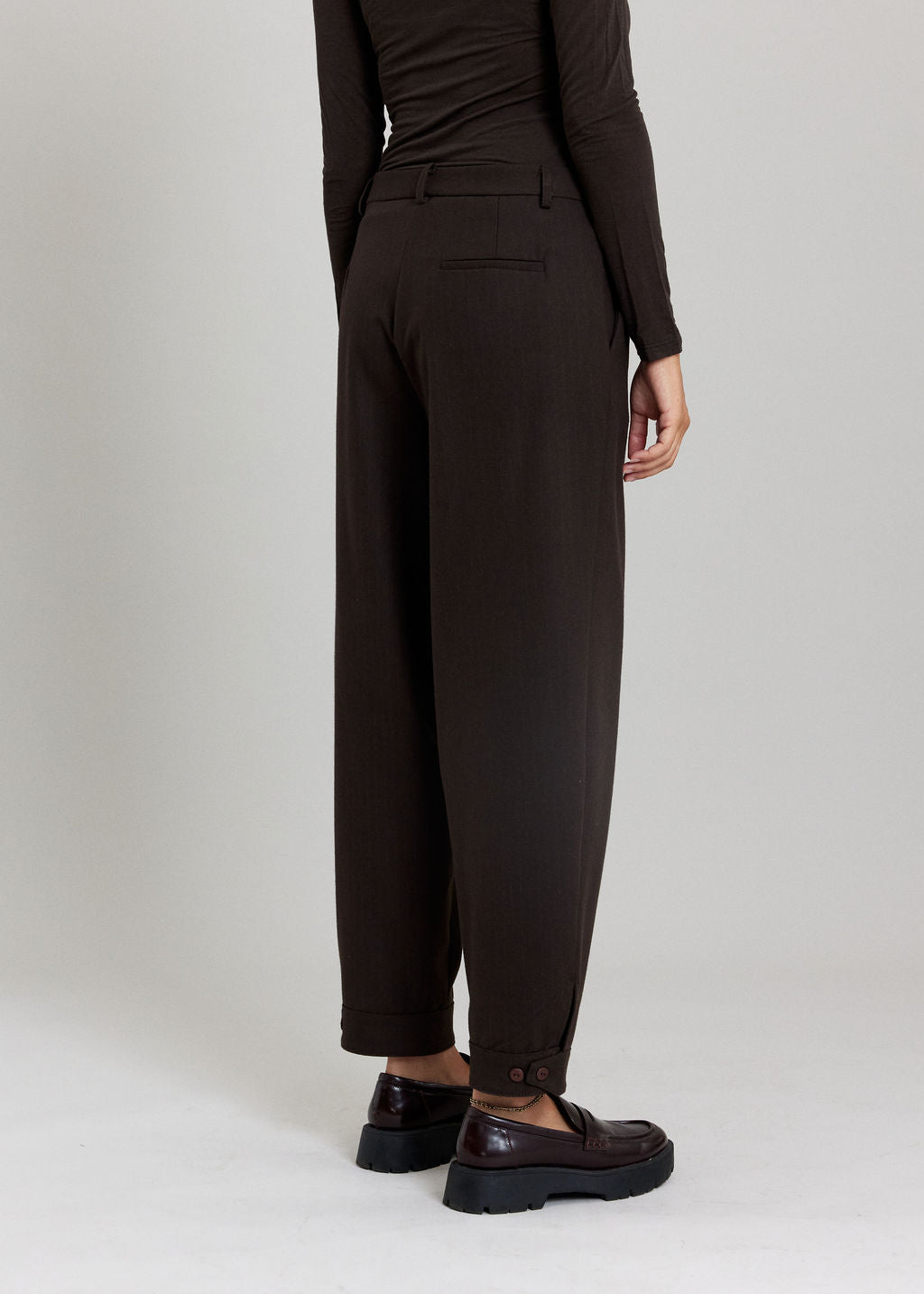 PANTALON A PATTE BOUTONNÉE LIOR CAFE