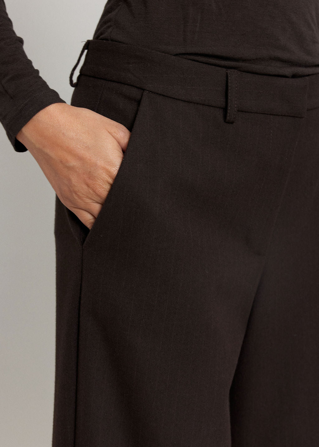 PANTALON A PATTE BOUTONNÉE LIOR CAFE
