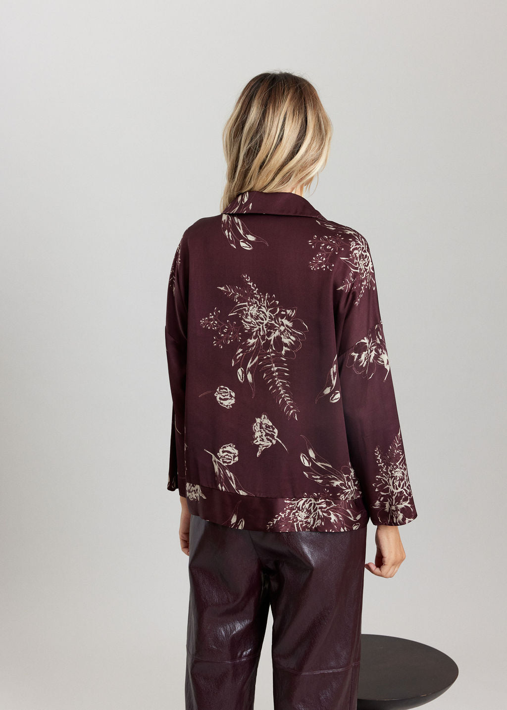 CHEMISE OVERSIZE COURTE IMPRIMÉE MIA VINO