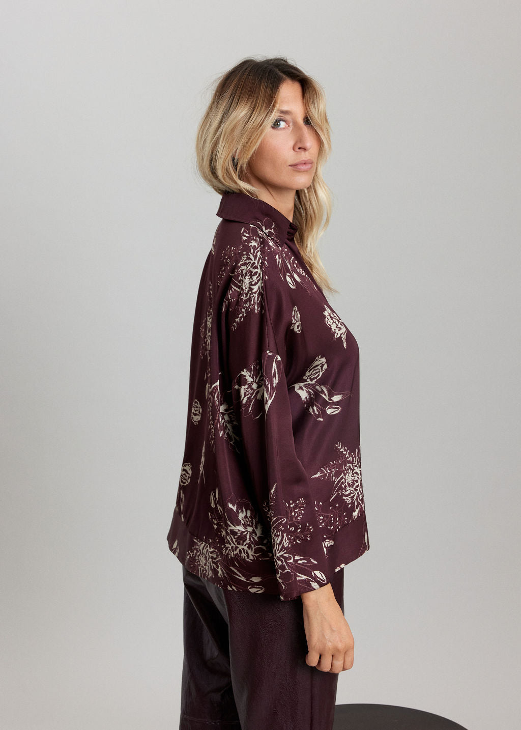 CHEMISE OVERSIZE COURTE IMPRIMÉE MIA VINO