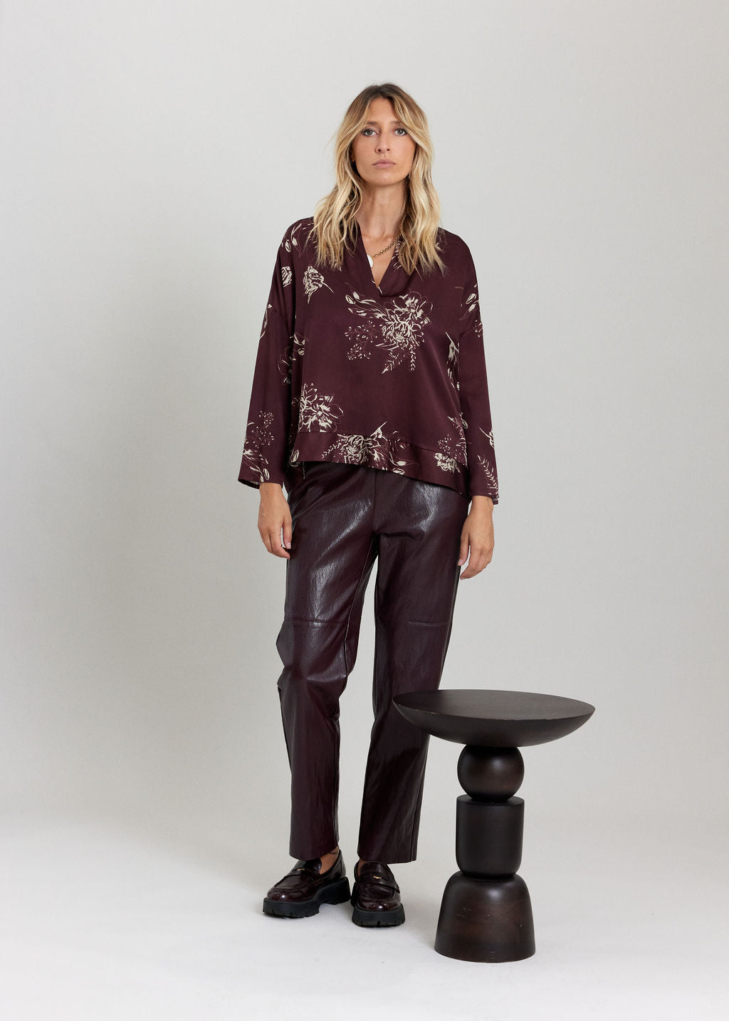 CHEMISE OVERSIZE COURTE IMPRIMÉE MIA VINO