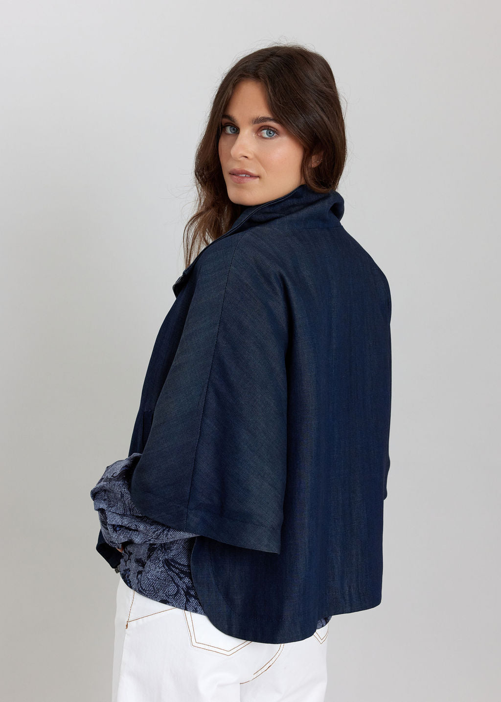 VESTE STYLE PONCHO CHIRAZ DENIM