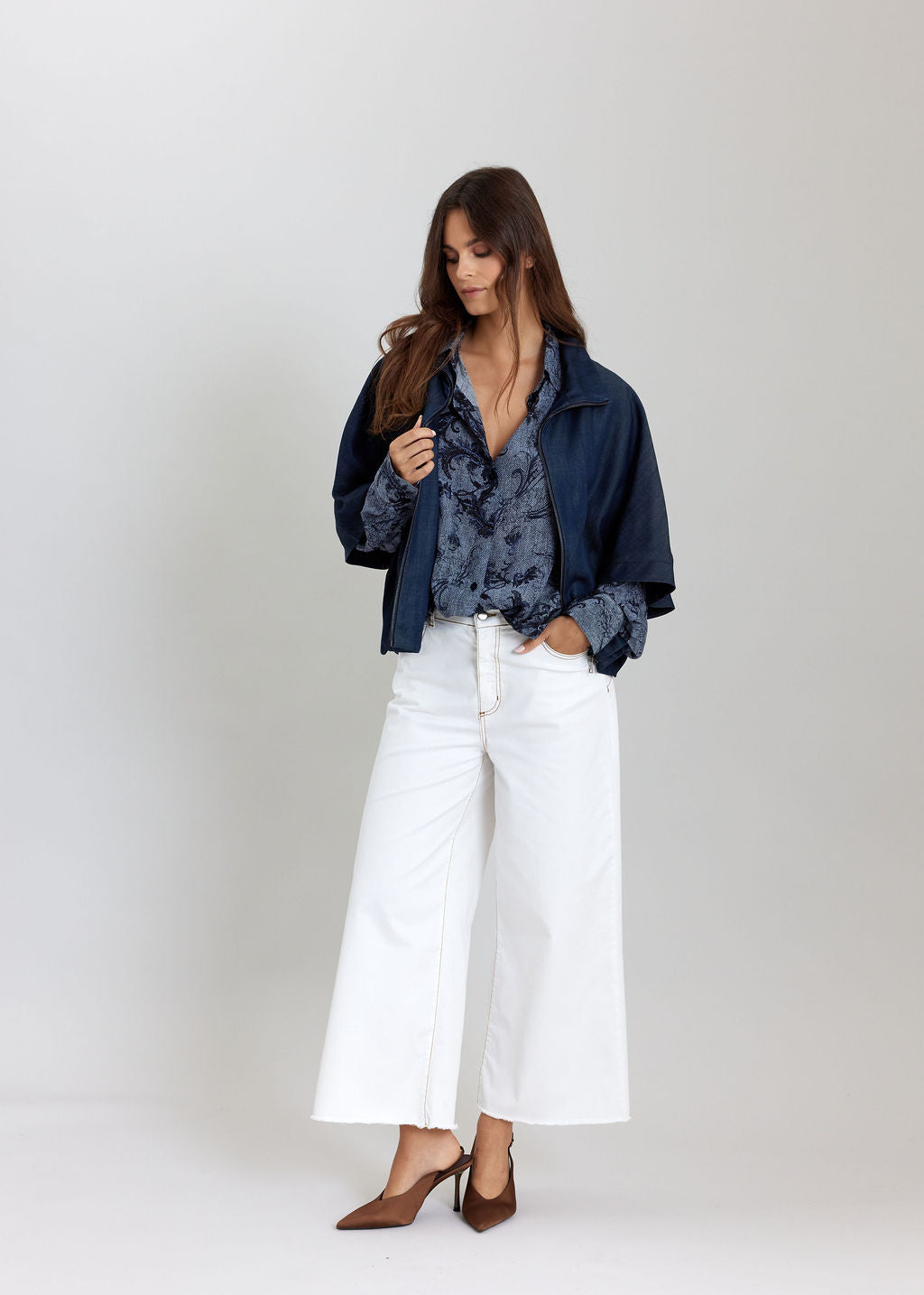 VESTE STYLE PONCHO CHIRAZ DENIM