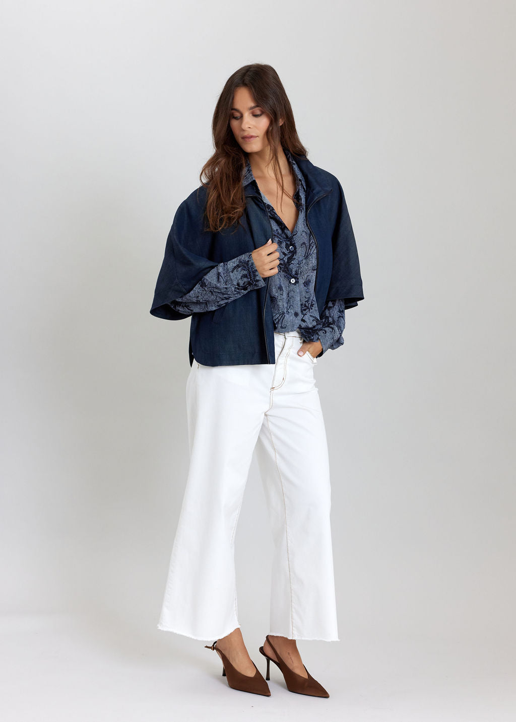 VESTE STYLE PONCHO CHIRAZ DENIM