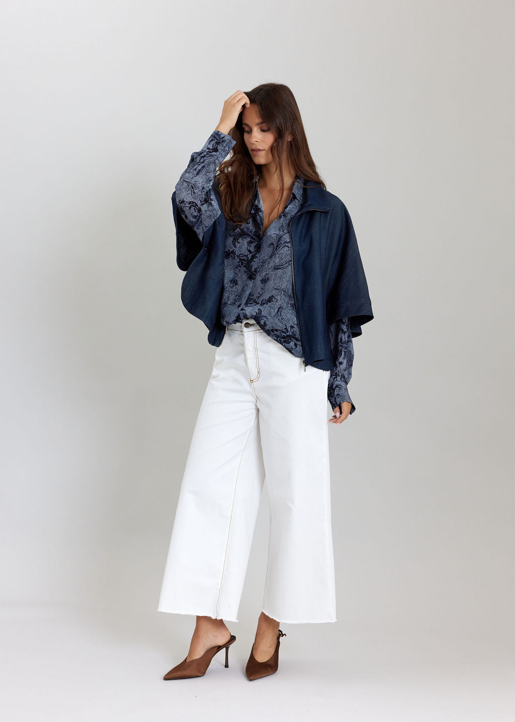 VESTE STYLE PONCHO CHIRAZ DENIM