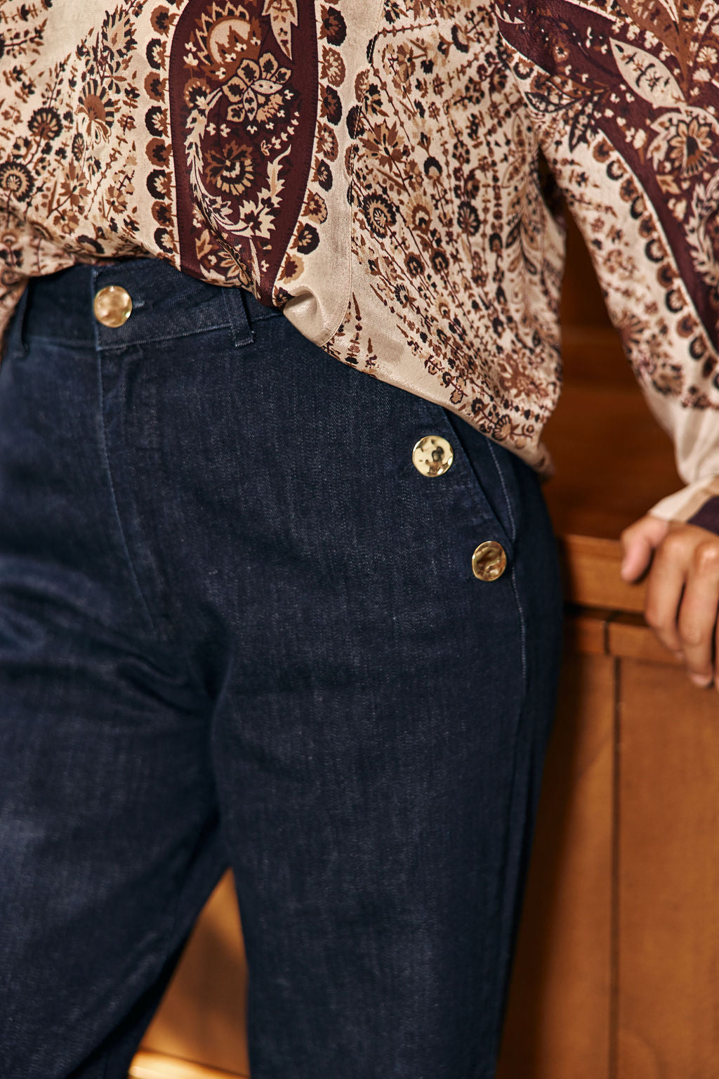 JEAN FLARE JENA DENIM FONCÉ