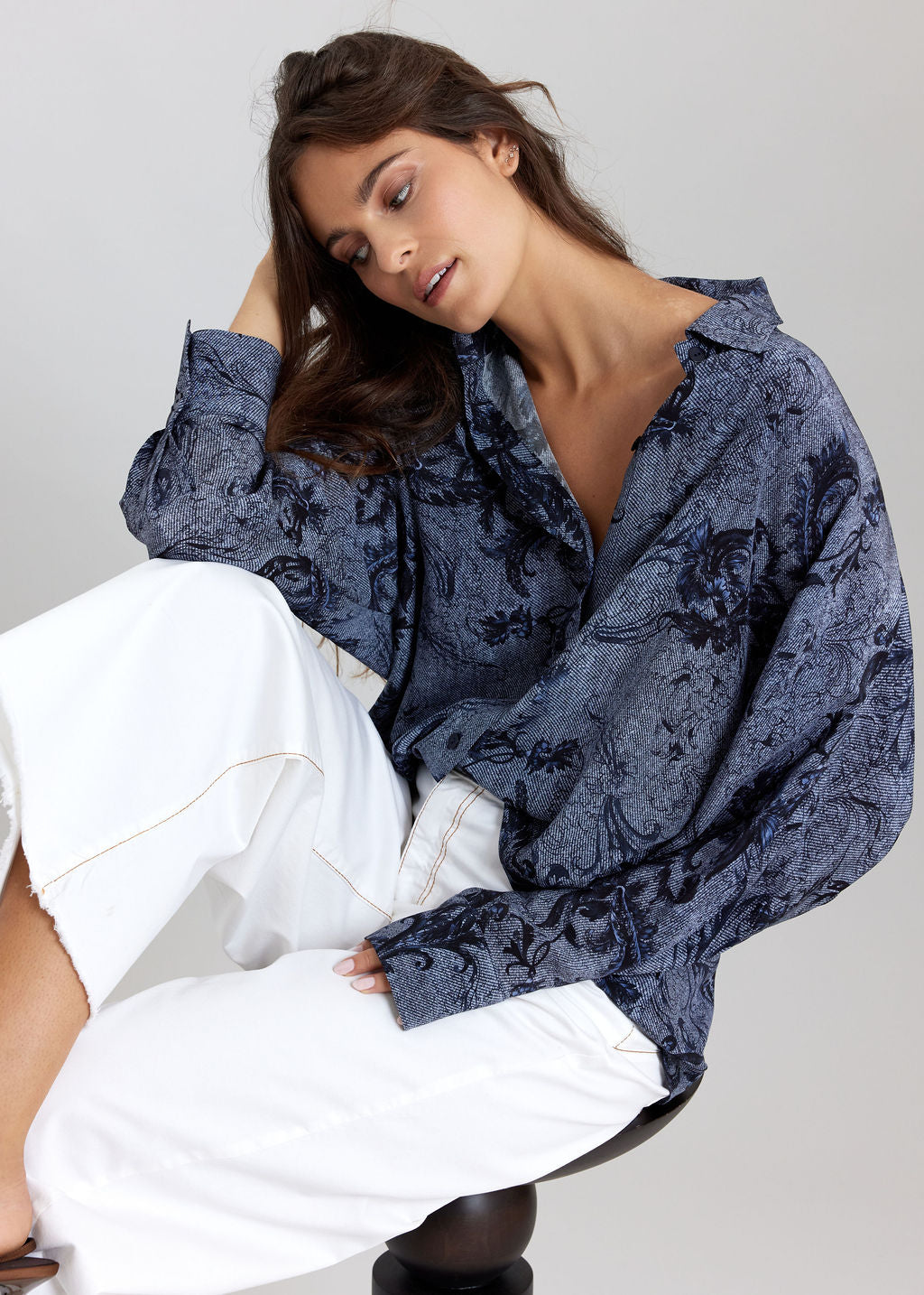 CHEMISE LÉGÈRE IMPRIMÉE LOVES MARINE