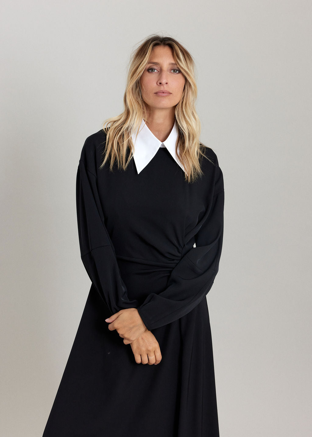 PHIL ASYMMETRIC MAXI DRESS BLACK