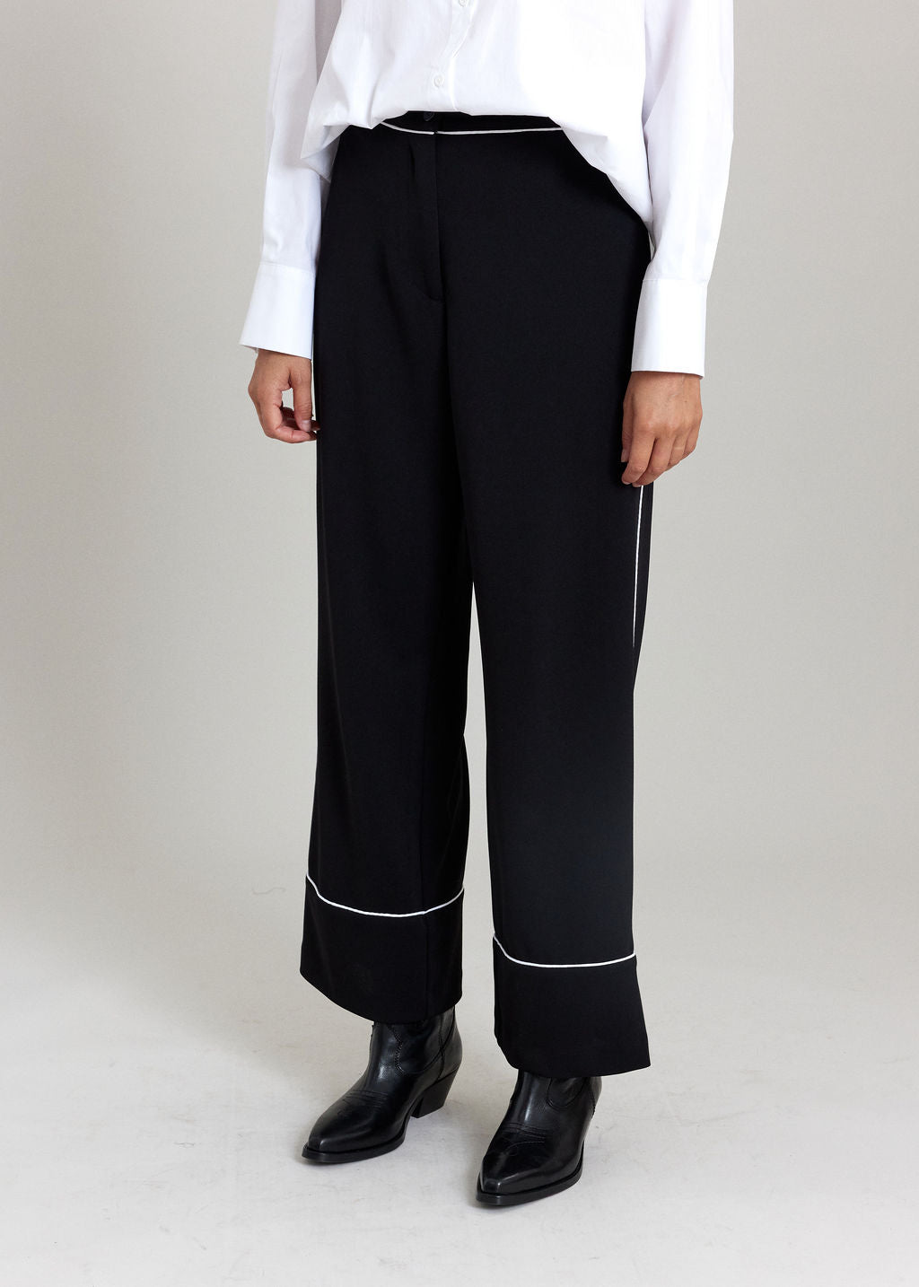 PANTALON BICOLORE SORA NOIR