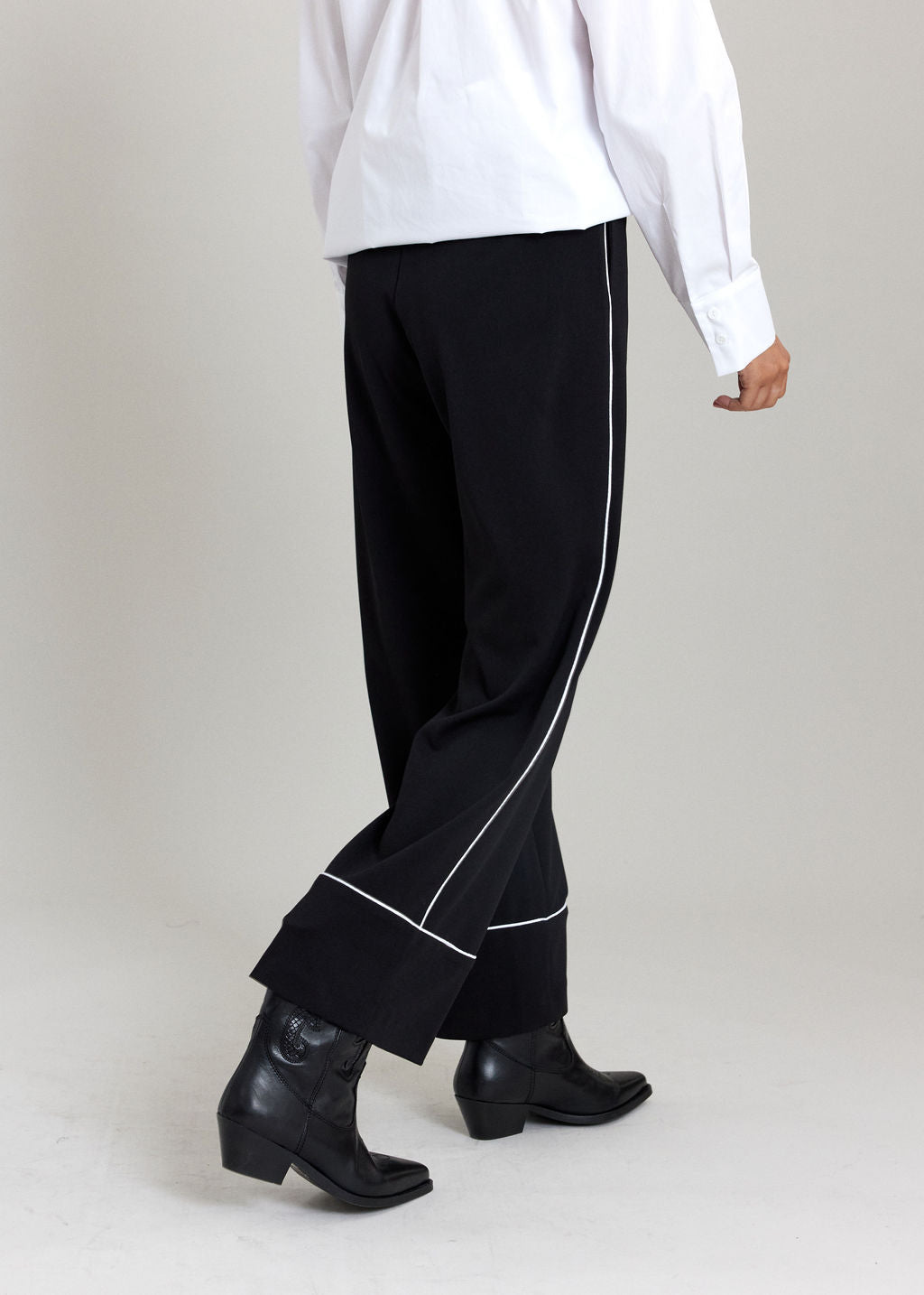 PANTALON BICOLORE SORA NOIR