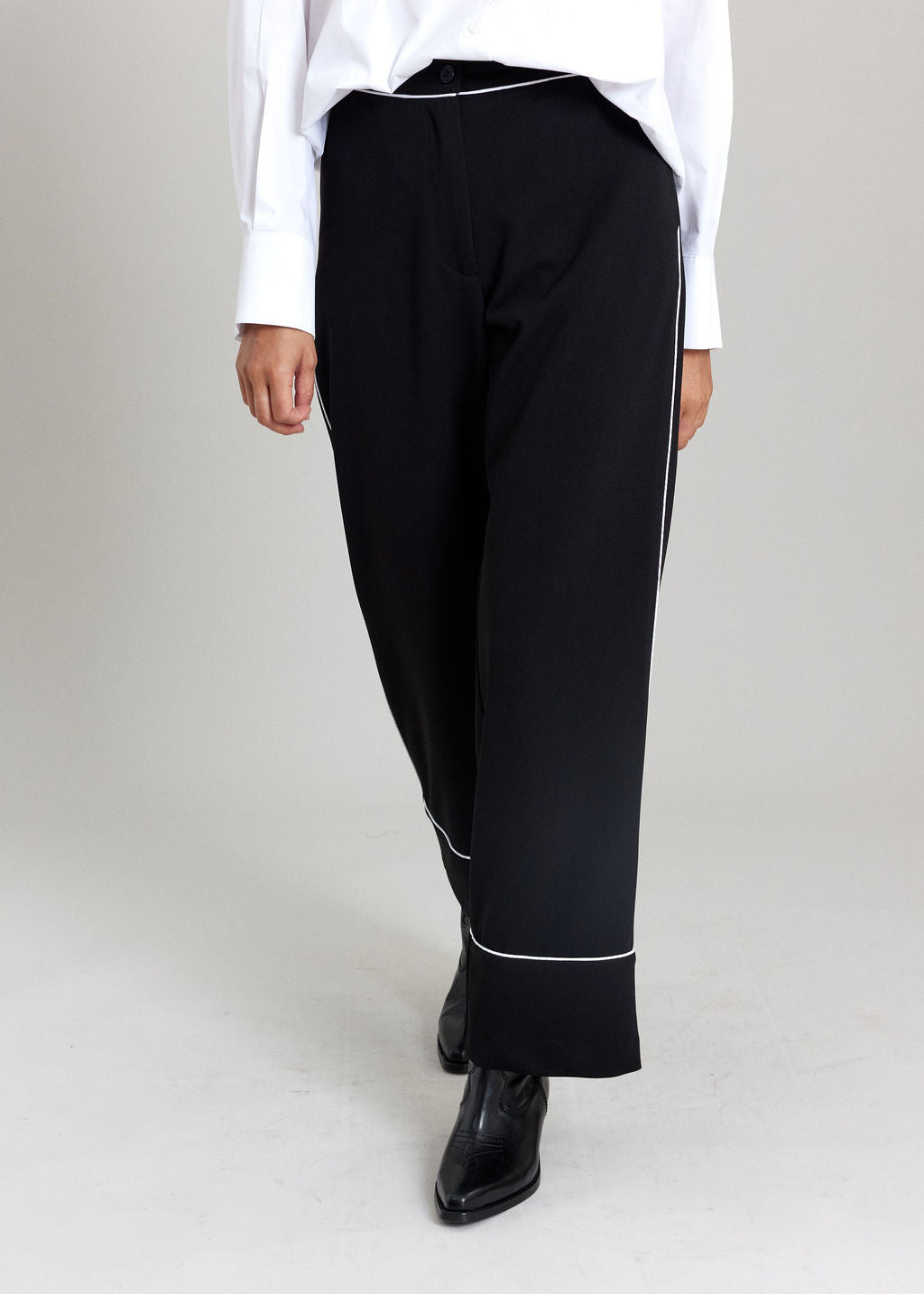 PANTALON BICOLORE SORA NOIR