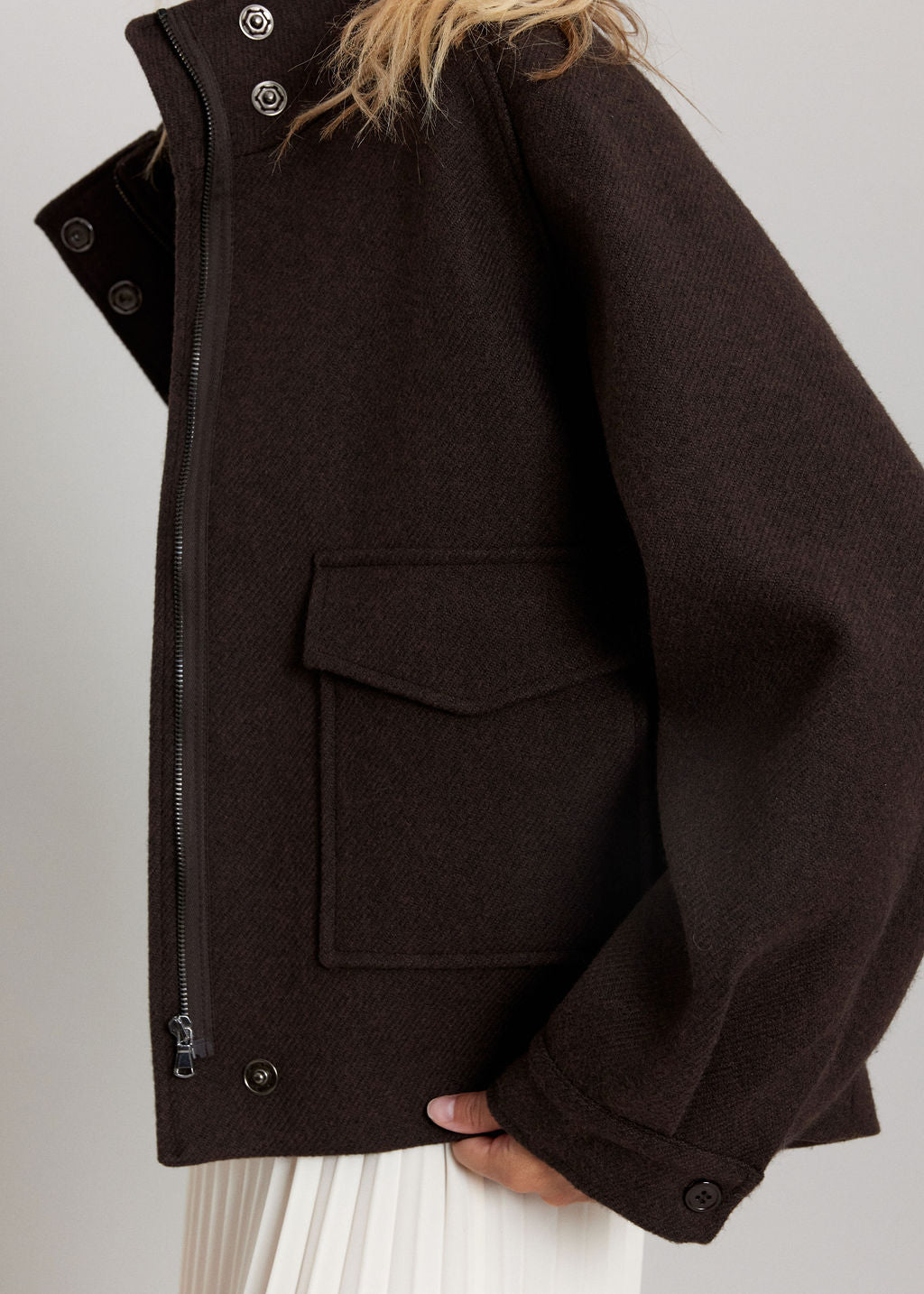 VESTE CABAN ZIPPÉE IVANA CAFE