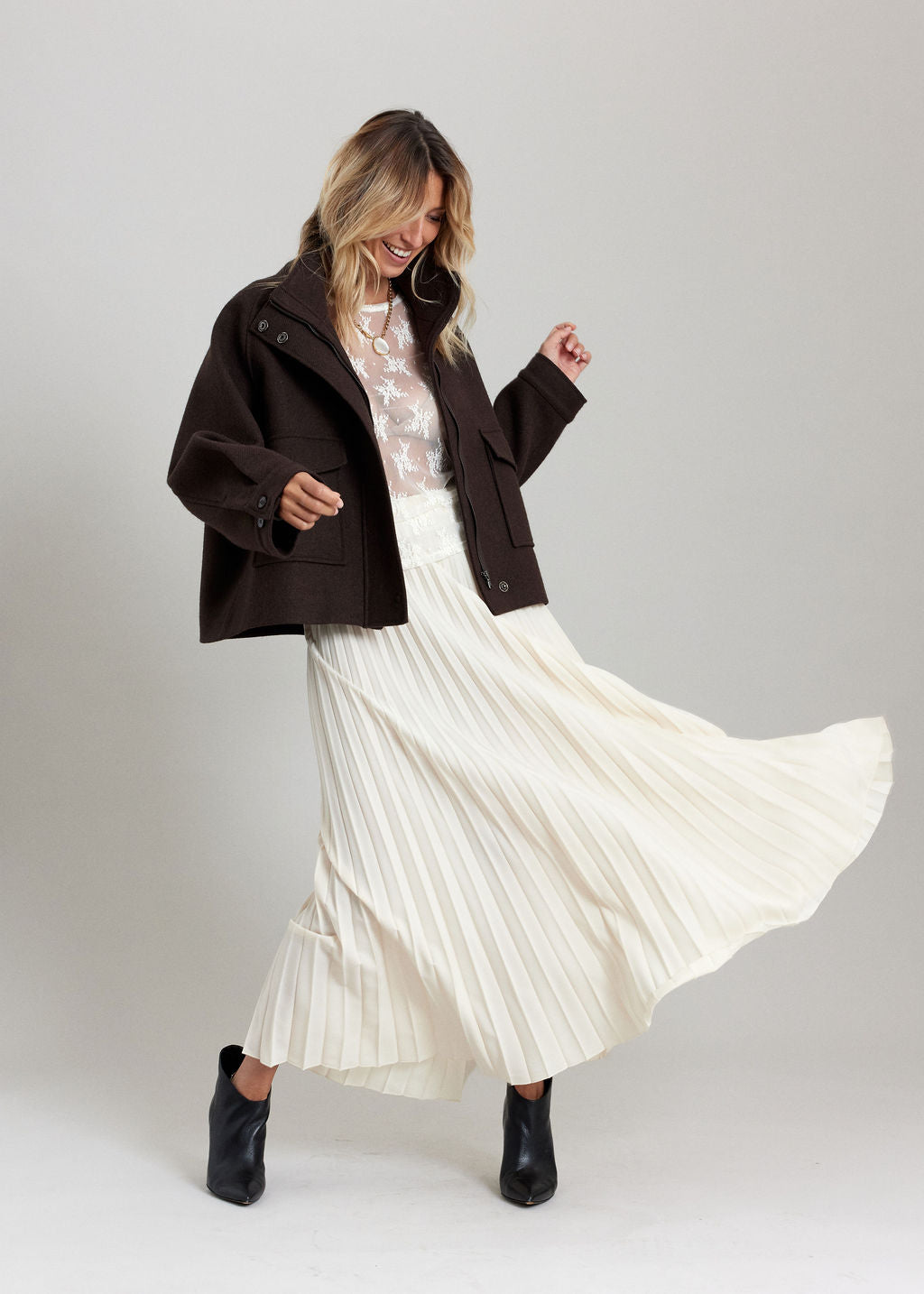 VESTE CABAN ZIPPÉE IVANA CAFE
