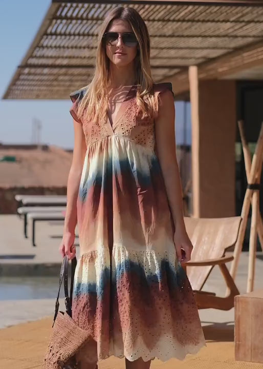 ROBE EN BRODERIE ANGLAISE TIE AND DYE LOWEN