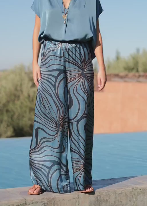 LITAL PRINT WIDE TROUSERS