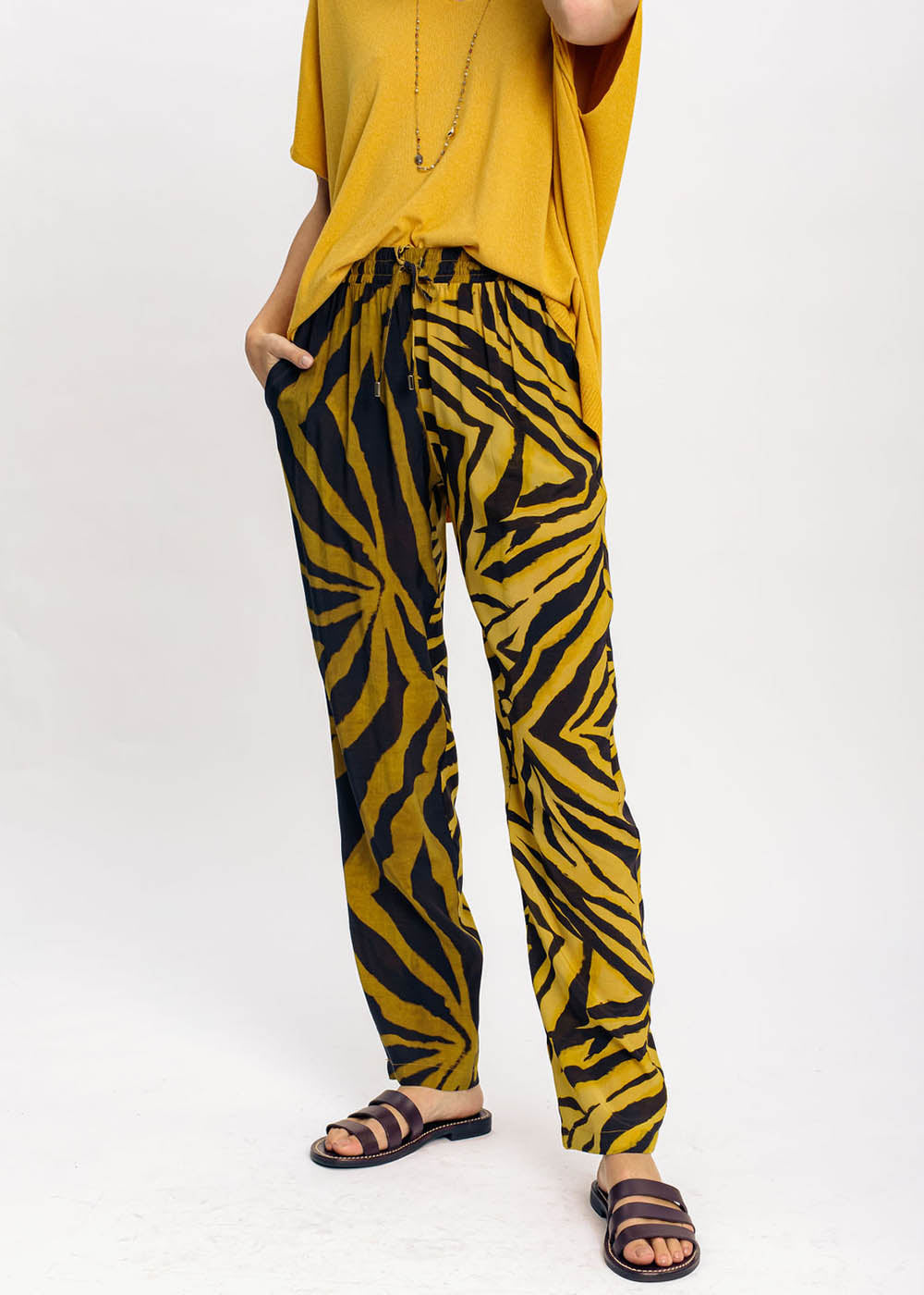Zebra printed pants