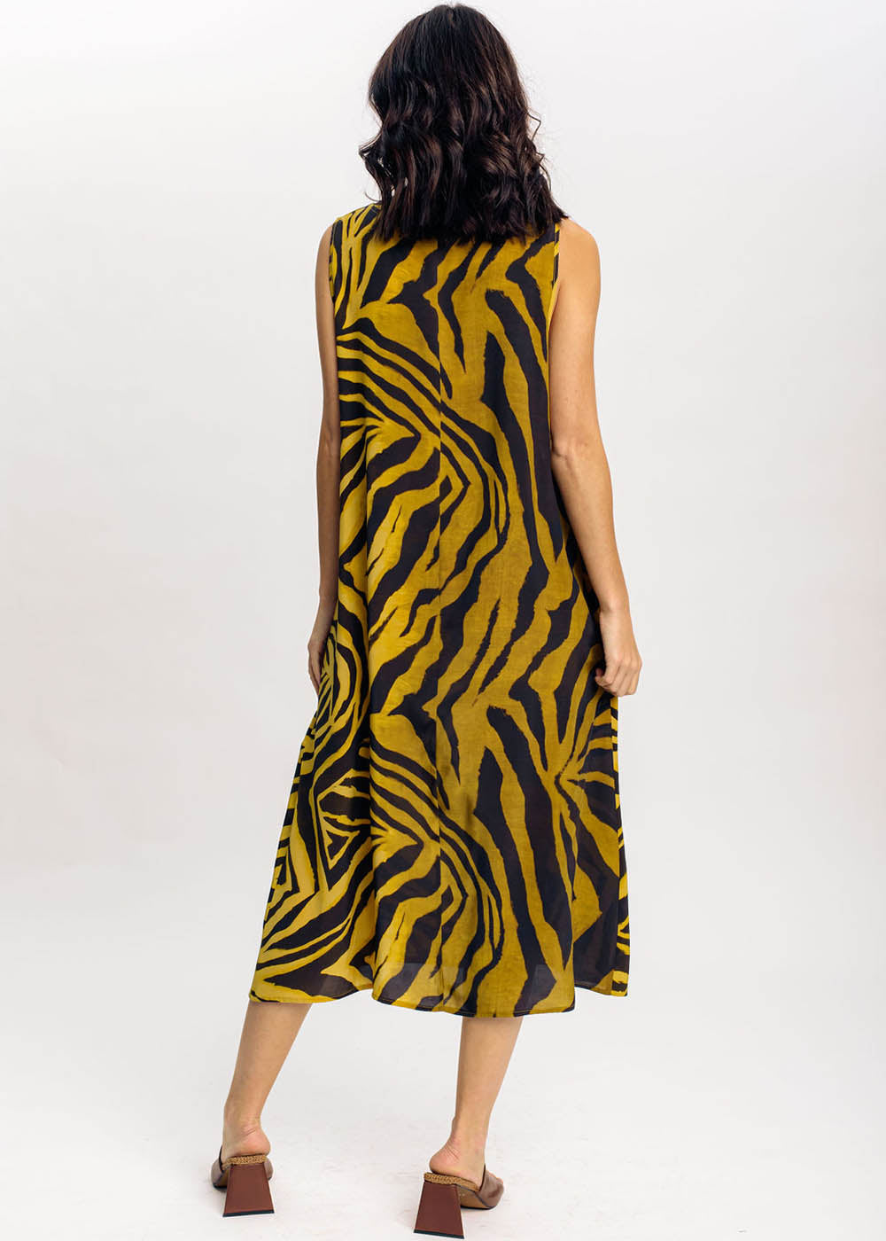 Zebra printed tunic dress