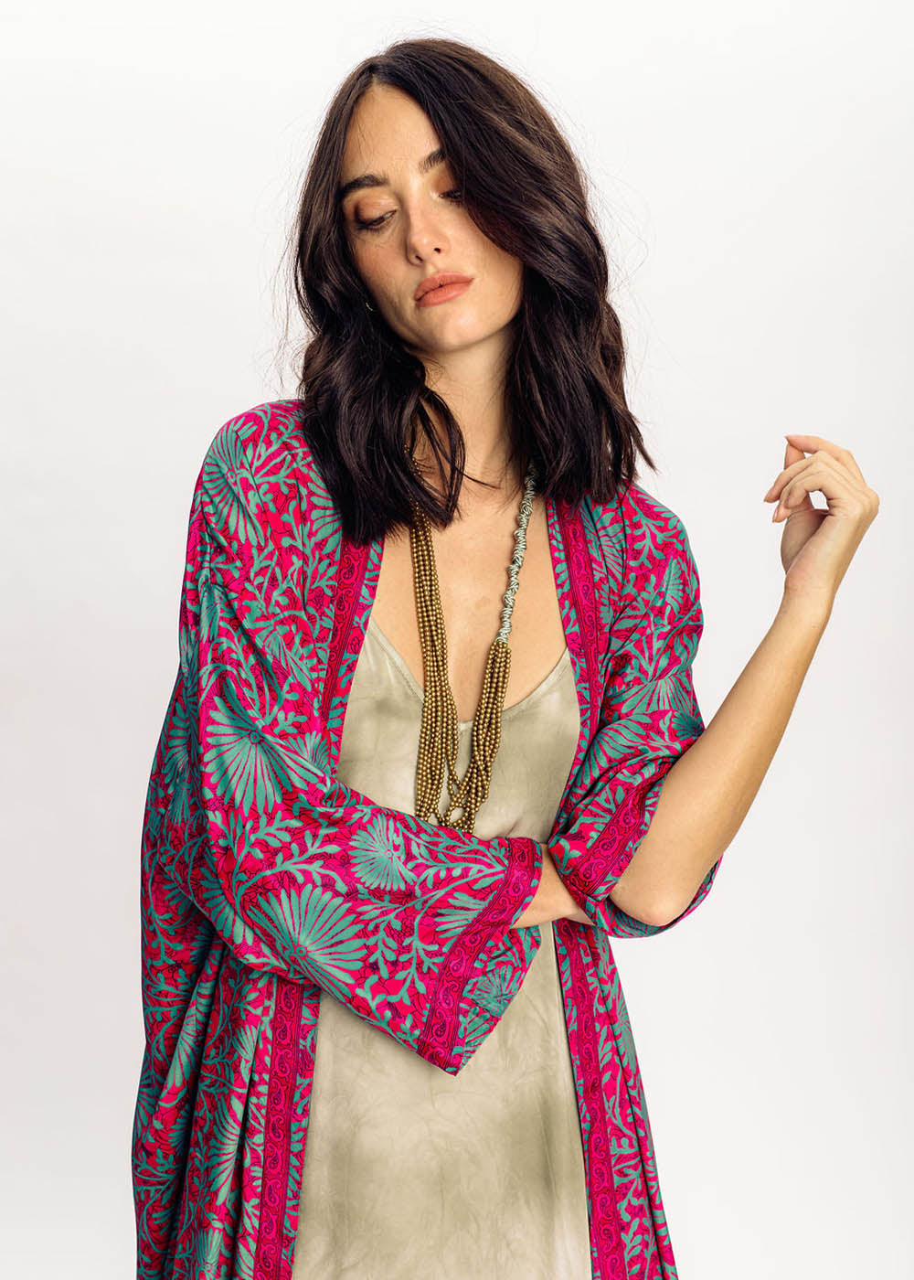 Kimono long rose | Vêtements Femme Lauren Vidal 5