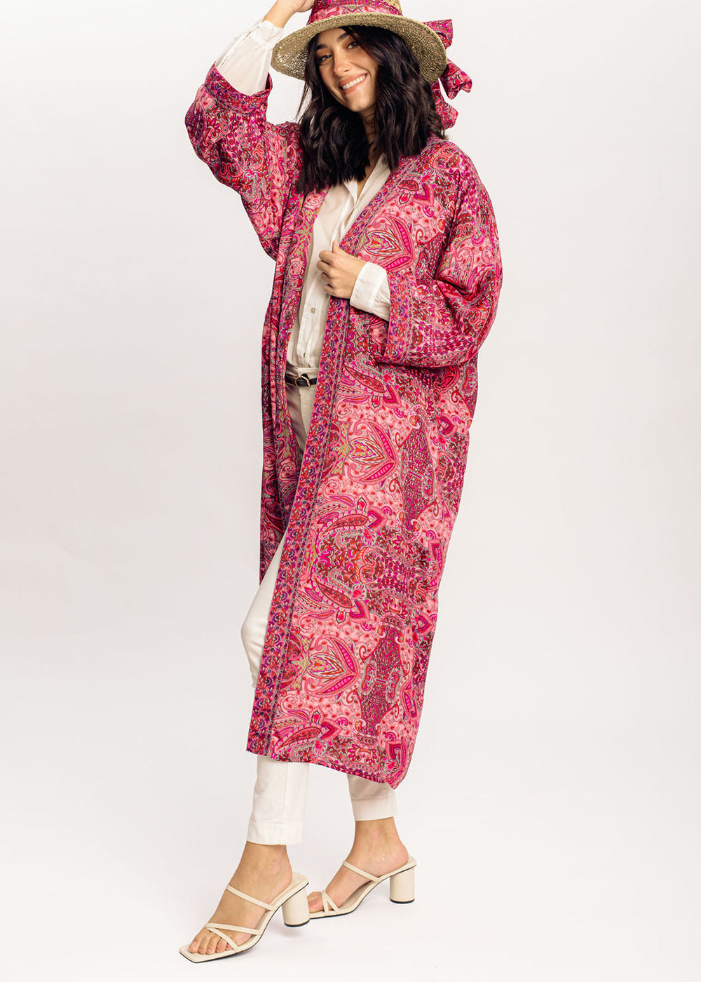 Kimono long rose | Vêtements Femme Lauren Vidal 11