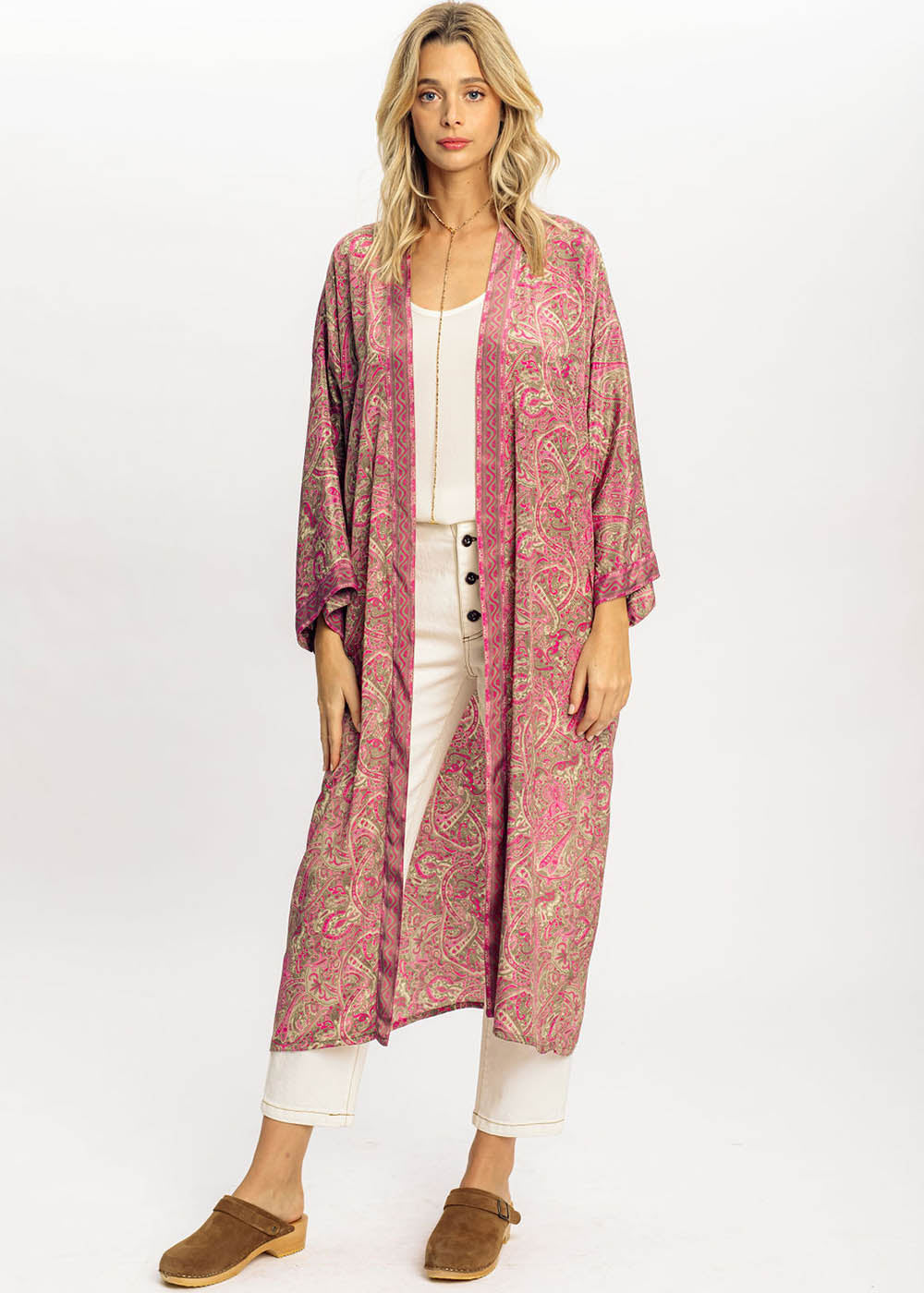 Kimono long rose | Vêtements Femme Lauren Vidal 1