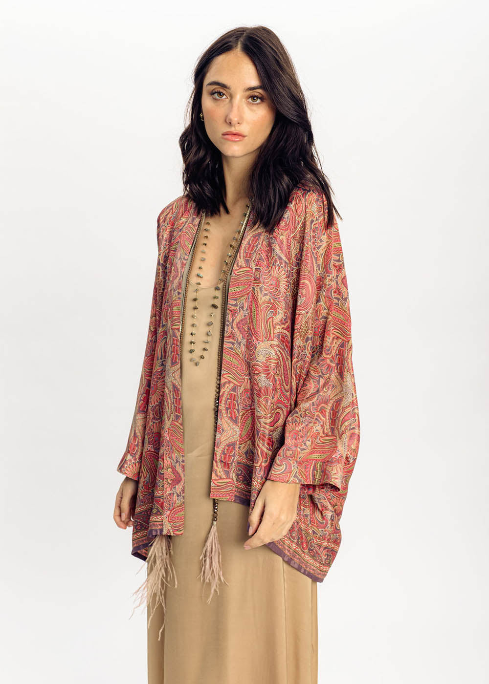 Kimono court rose | Vêtements Femme Lauren Vidal 4