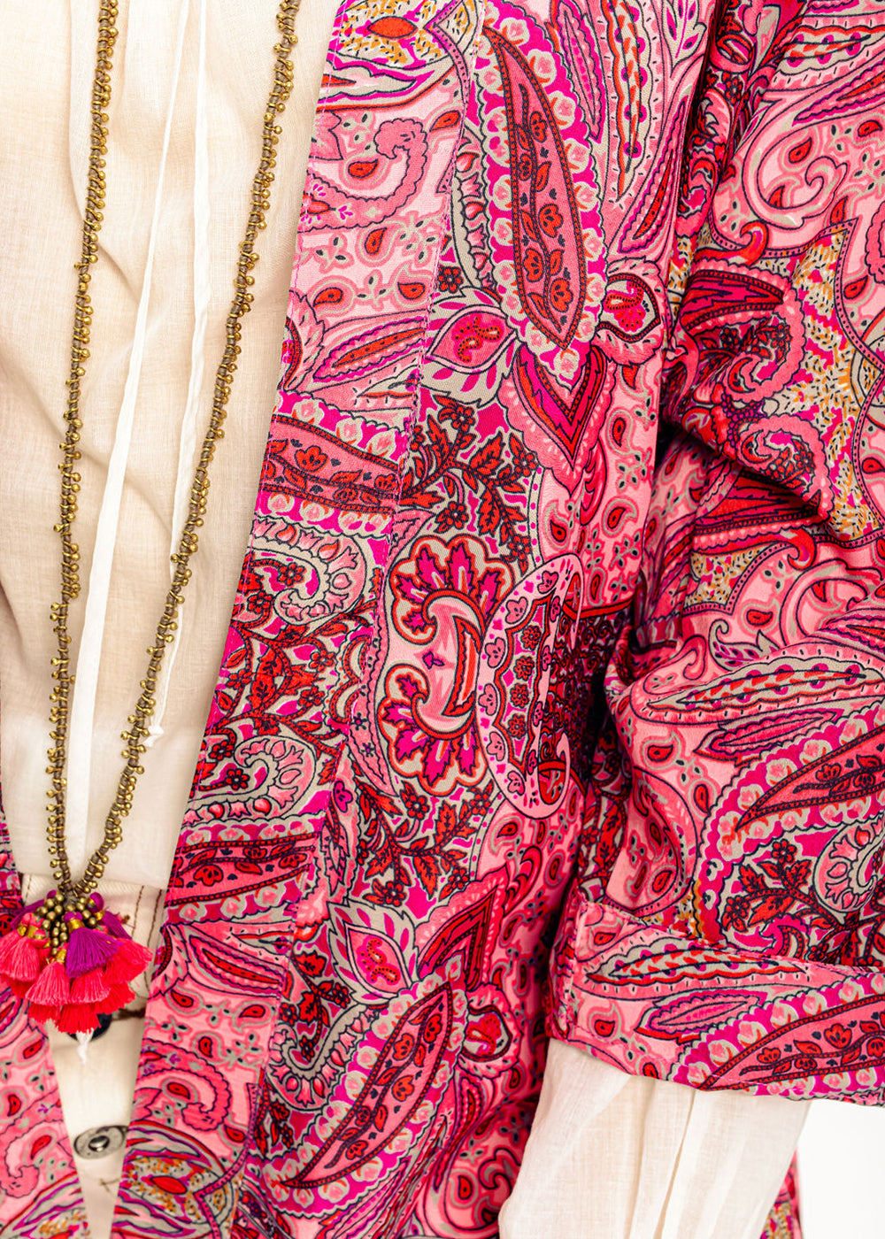Kimono court rose | Vêtements Femme Lauren Vidal 3