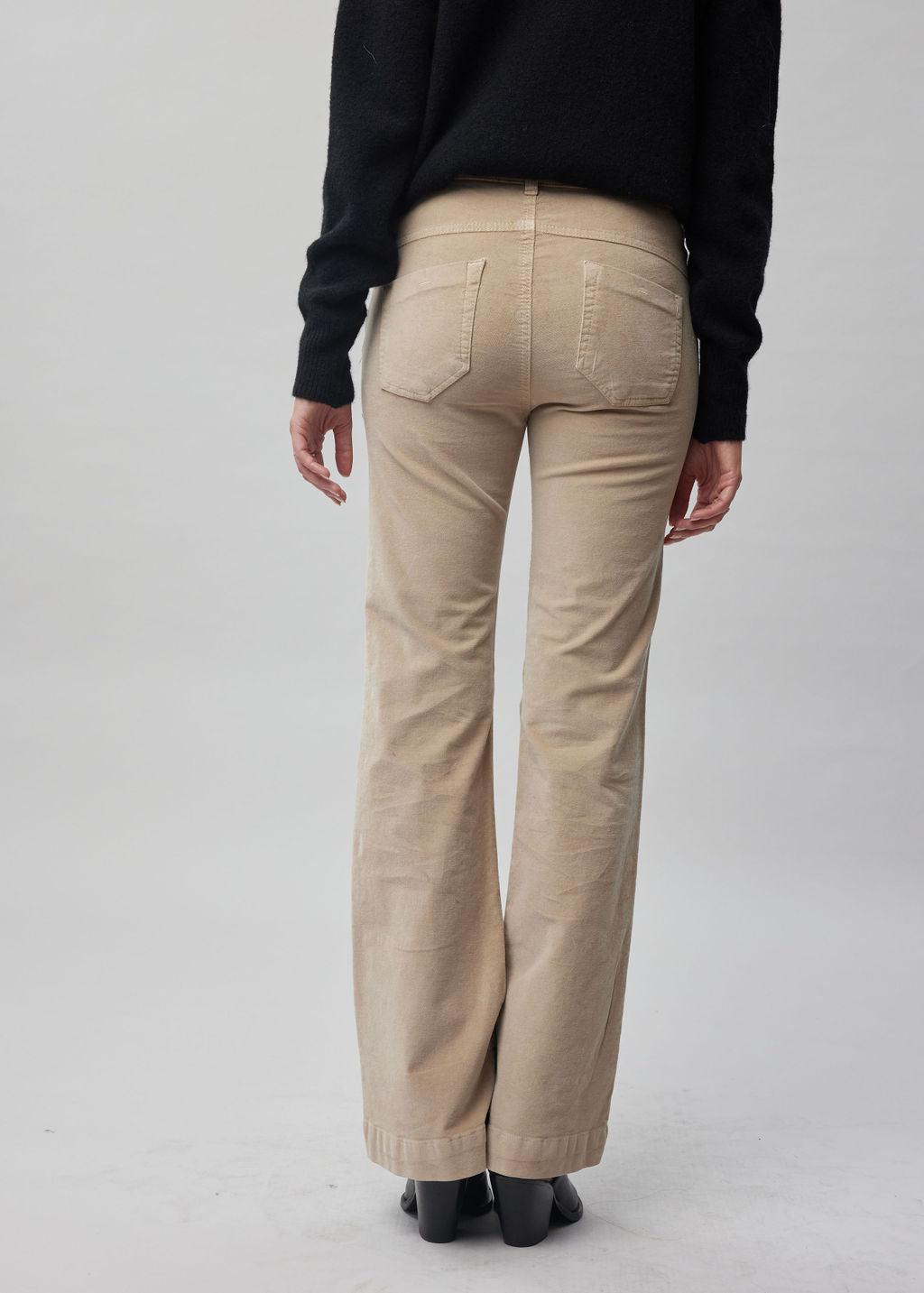 Pantalon flare en velours Beige 3 | Vêtements Femme Lauren Vidal