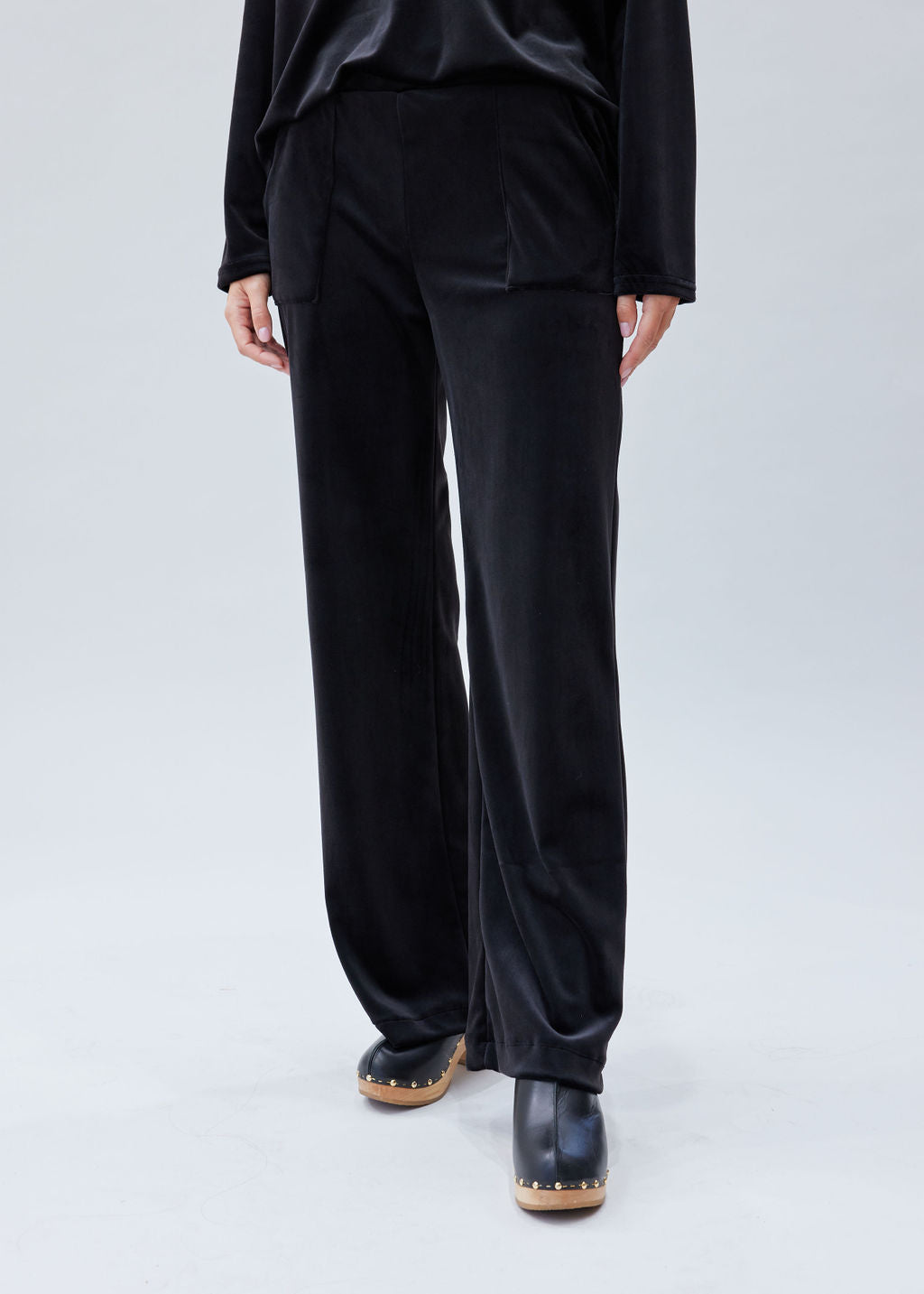Pantalon velours éponge Noir 1 | Vêtements Femme Lauren Vidal