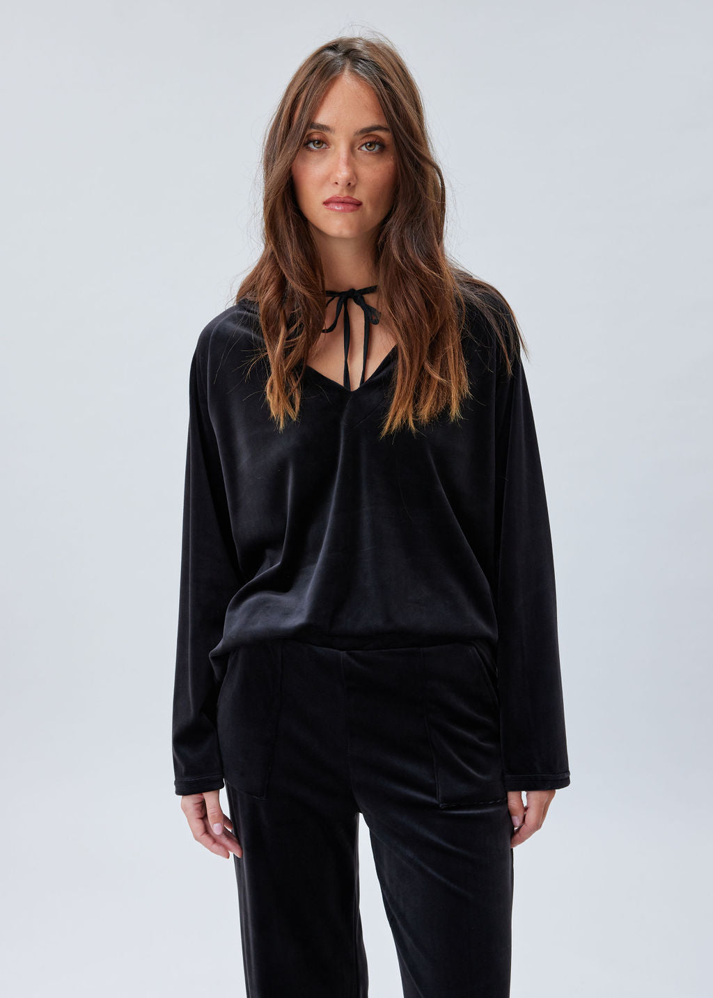 Sweat en velours Noir 5 | Vêtements Femme Lauren Vidal