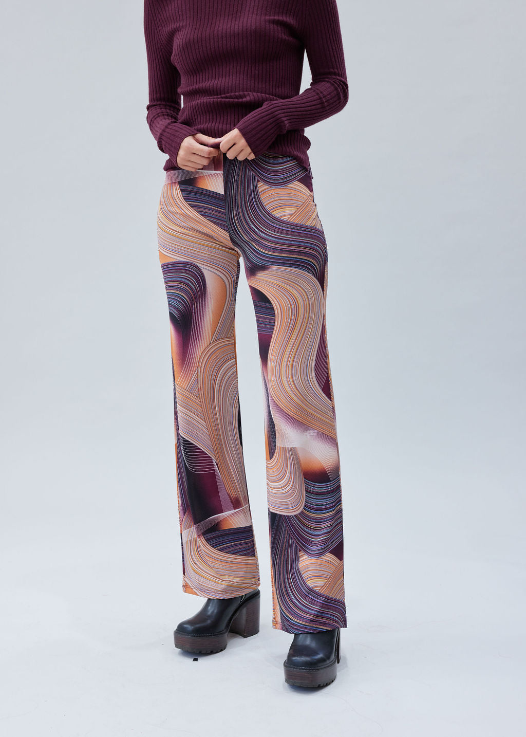 Pantalon en jersey imprimé Violet | Vêtements Femme Lauren Vidal