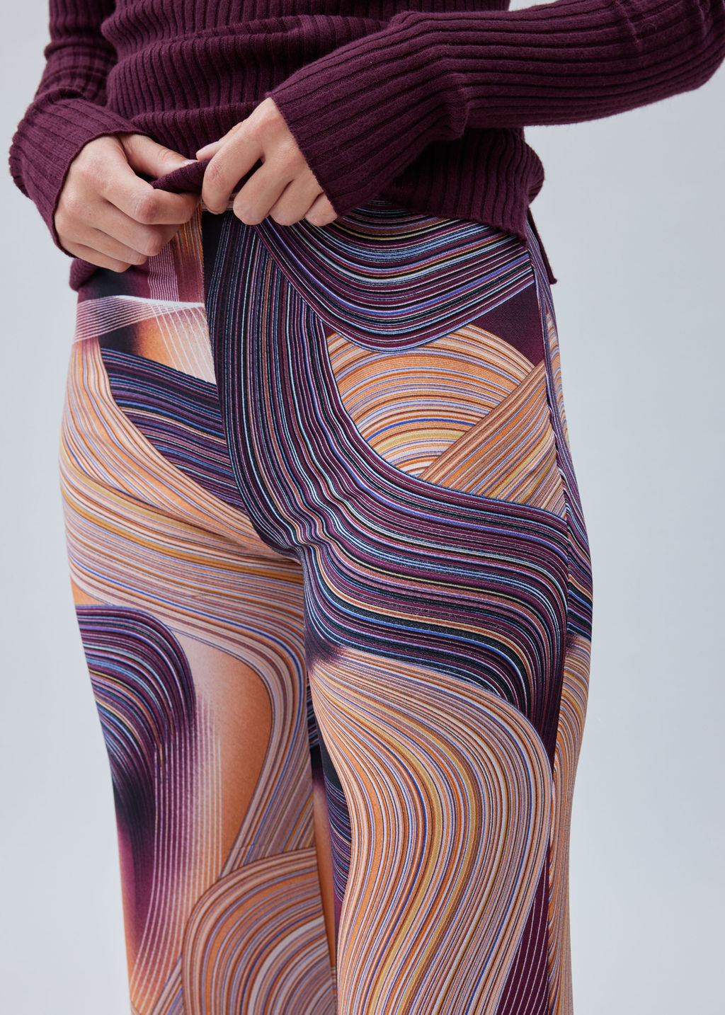 Pantalon en jersey imprimé Violet | Vêtements Femme Lauren Vidal