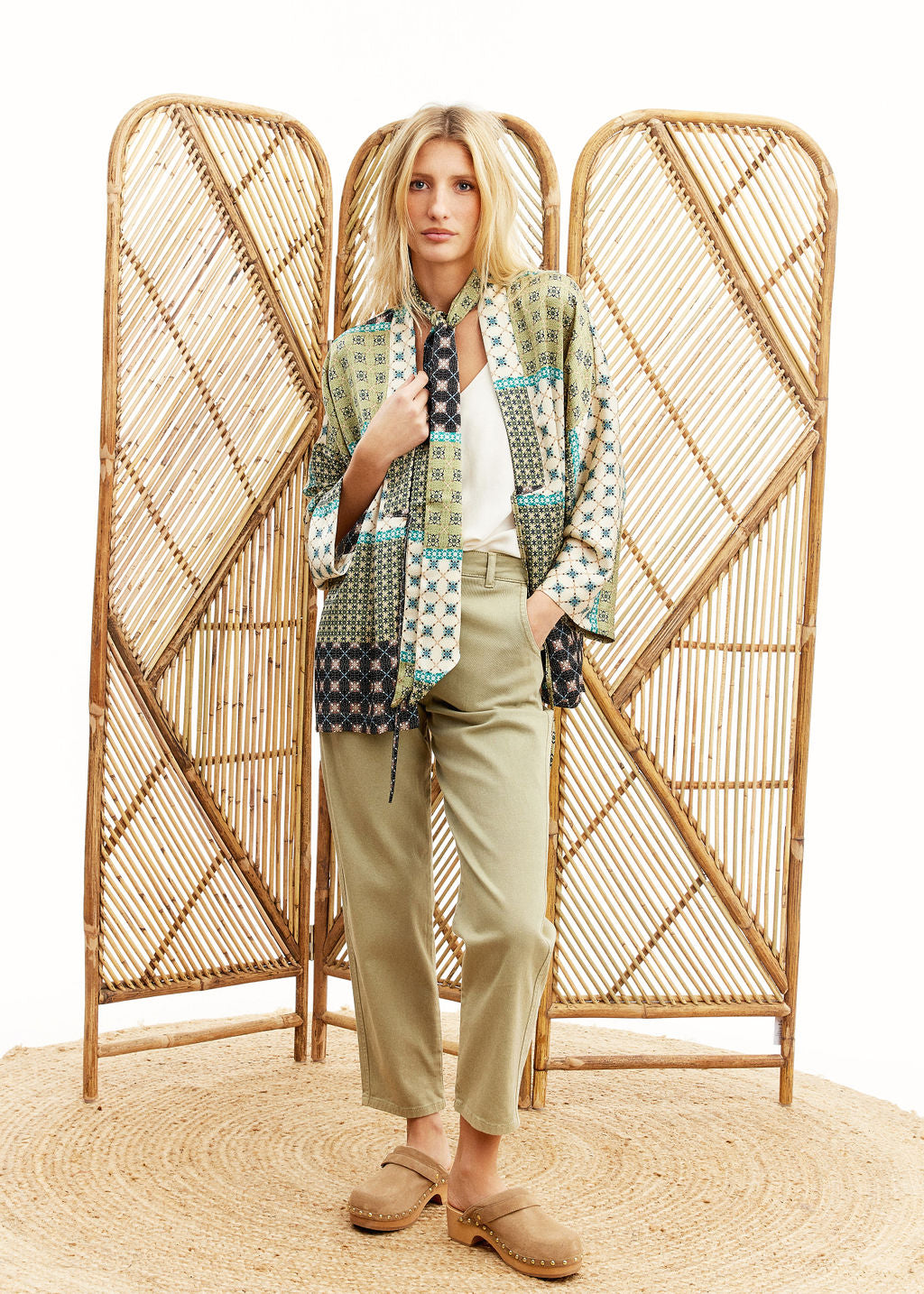 Veste kimono vert | Vêtements Femme Lauren Vidal 17