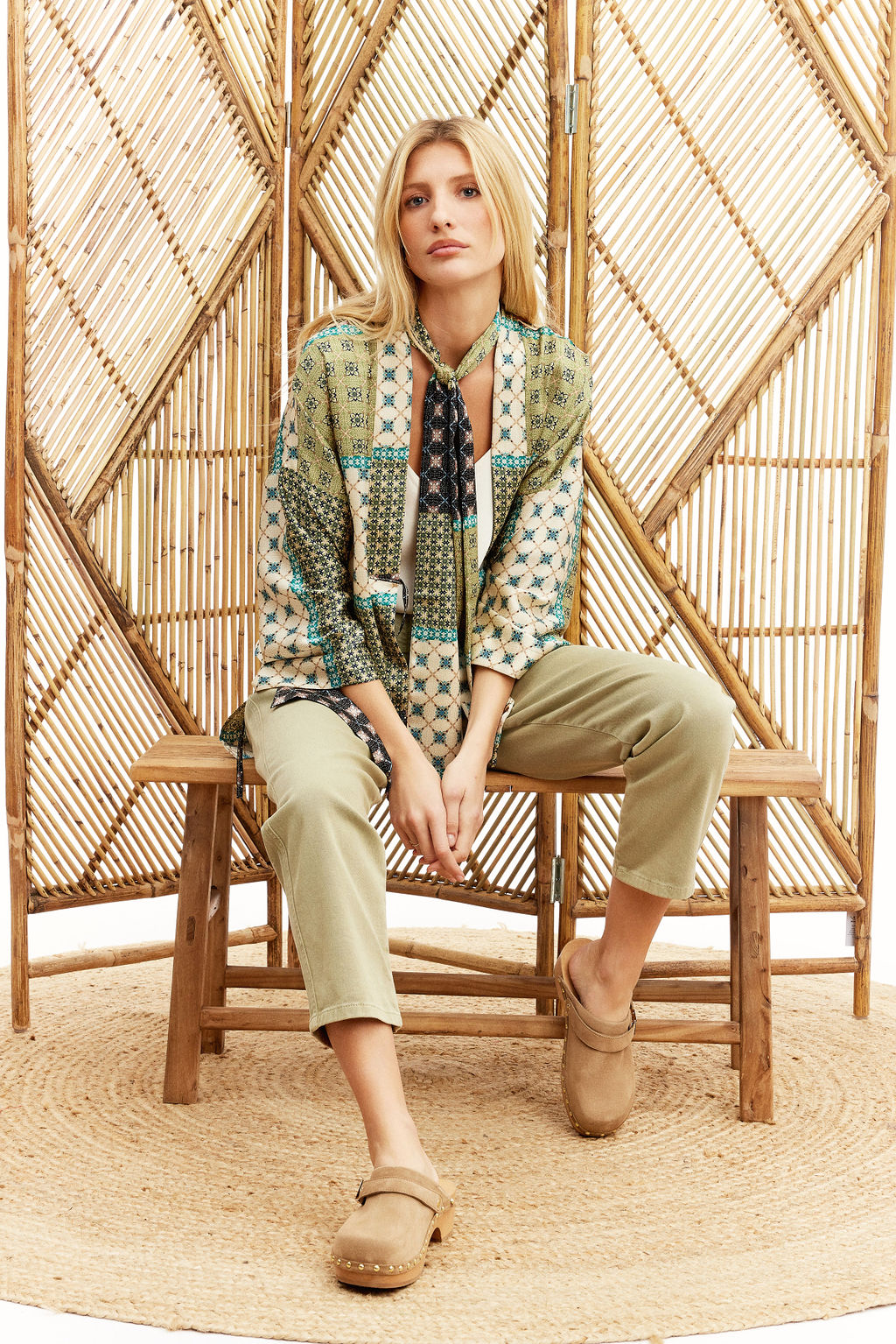Veste kimono vert | Vêtements Femme Lauren Vidal 8