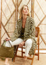 Kimono 3/4 imprimé vert | Vêtements Femme Lauren Vidal 10