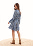 Robe courte imprimée bleu | Vêtements Femme Lauren Vidal 3