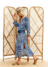Robe longue imprimée bleu | Vêtements Femme Lauren Vidal 1