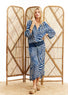 Robe longue imprimée bleu | Vêtements Femme Lauren Vidal 4