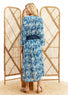 Robe longue imprimée bleu | Vêtements Femme Lauren Vidal 3