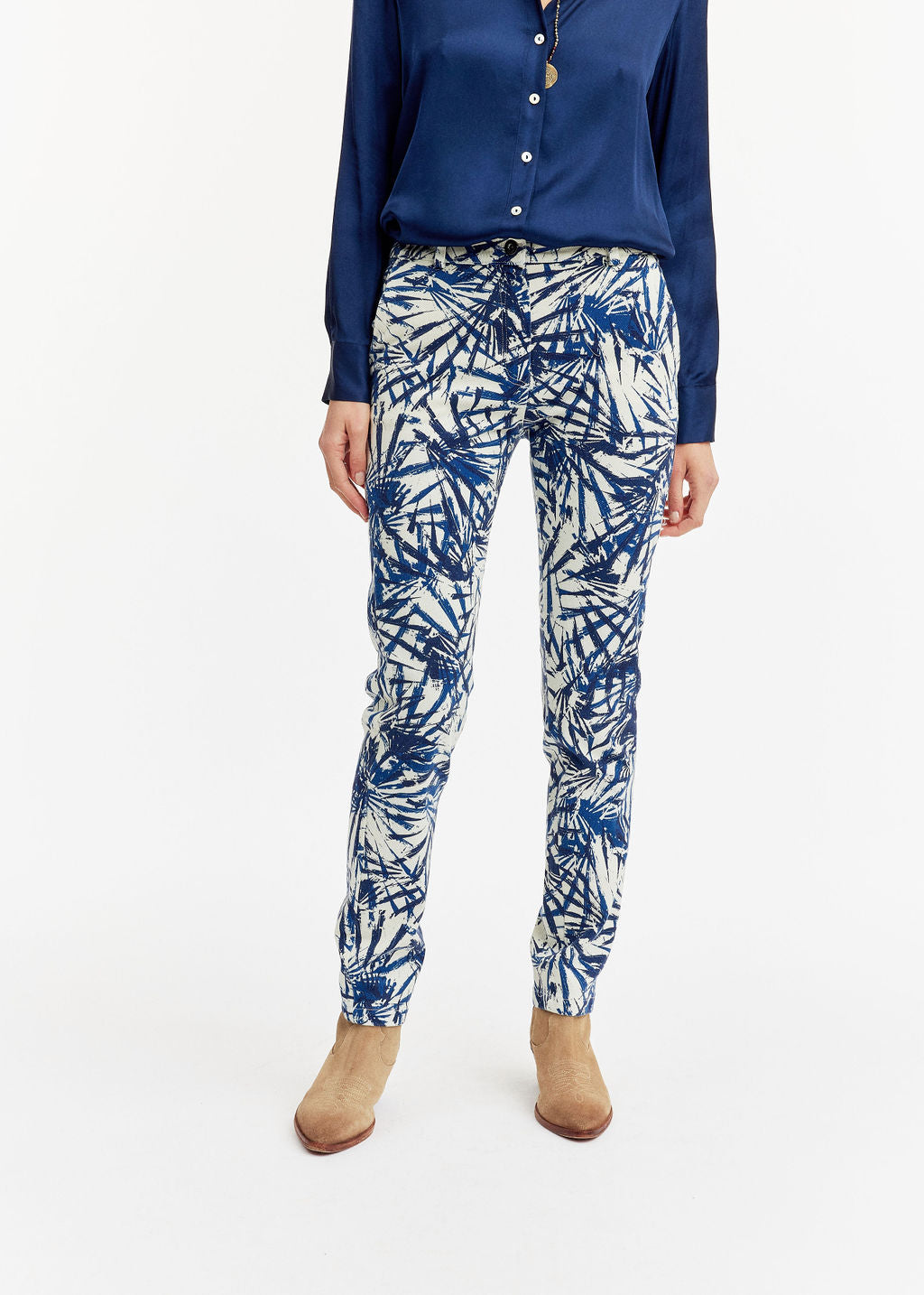 Pantalon imprimé bleu | Vêtements Femme Lauren Vidal 4